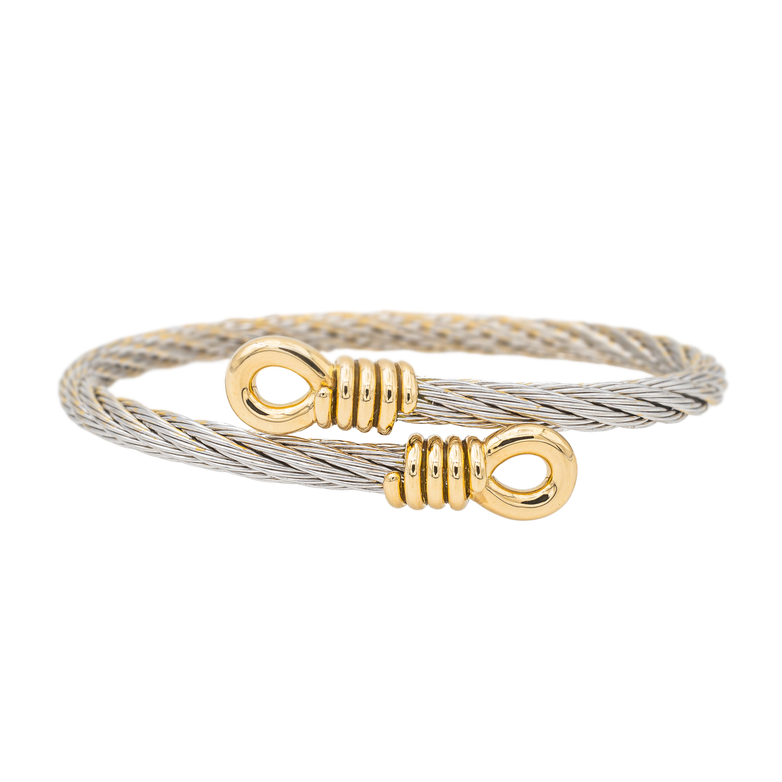 Fred Bracelet Jonc Force 10 Acier, Or jaune