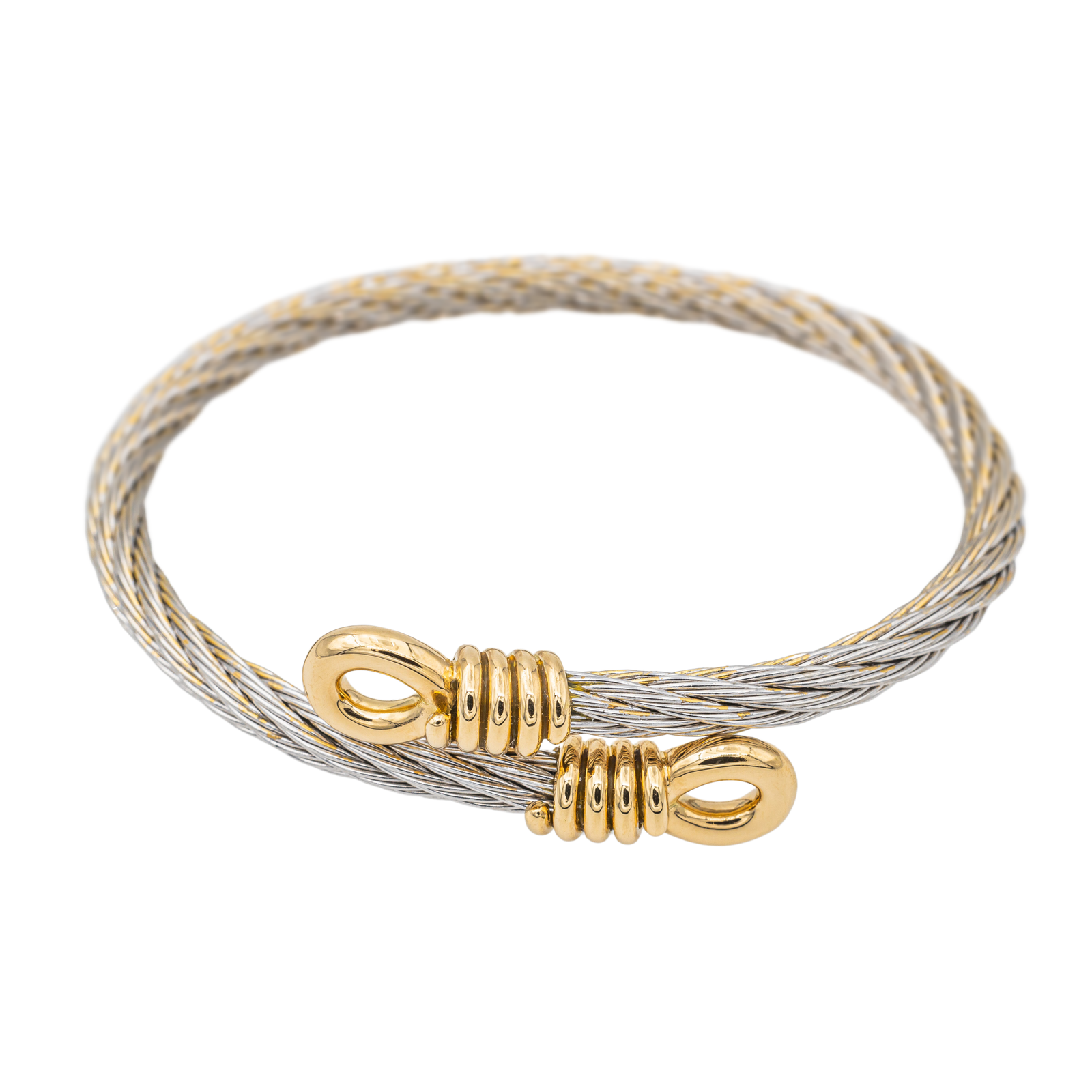 Fred Bracelet Jonc Force 10 Acier, Or jaune