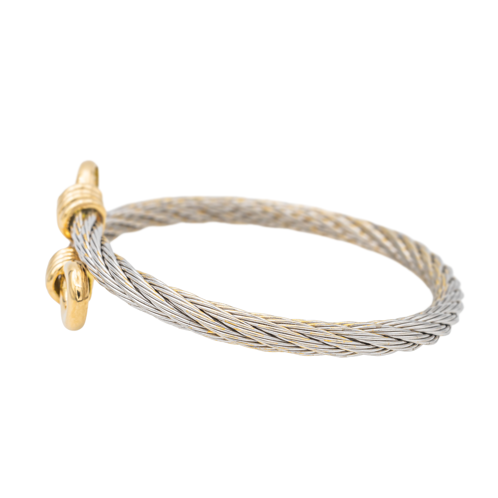 Fred Bracelet Jonc Force 10 Acier, Or jaune