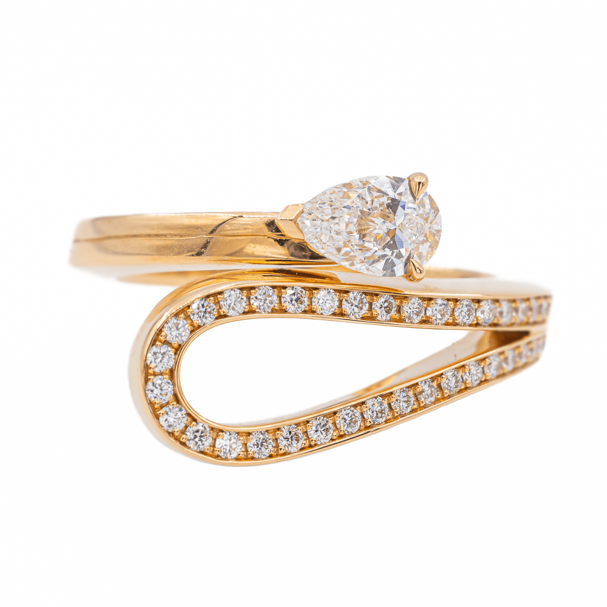 Repossi Bague Serti inversé Or rose Diamant - Maison Eloe
