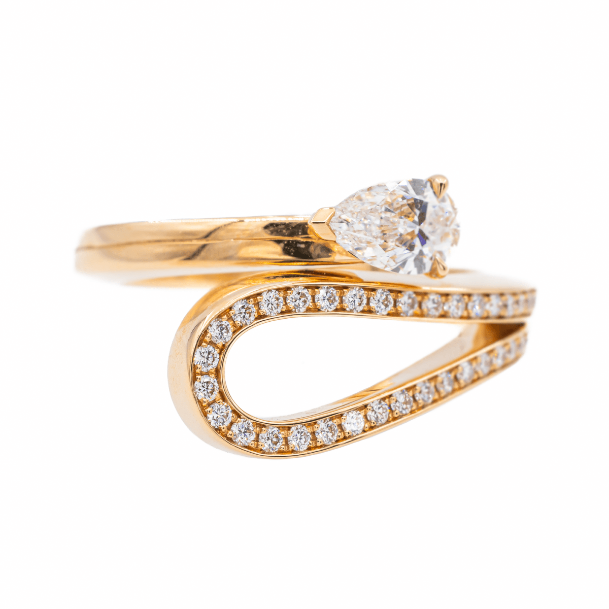 Repossi Bague Serti inversé Or rose Diamant - Maison Eloe