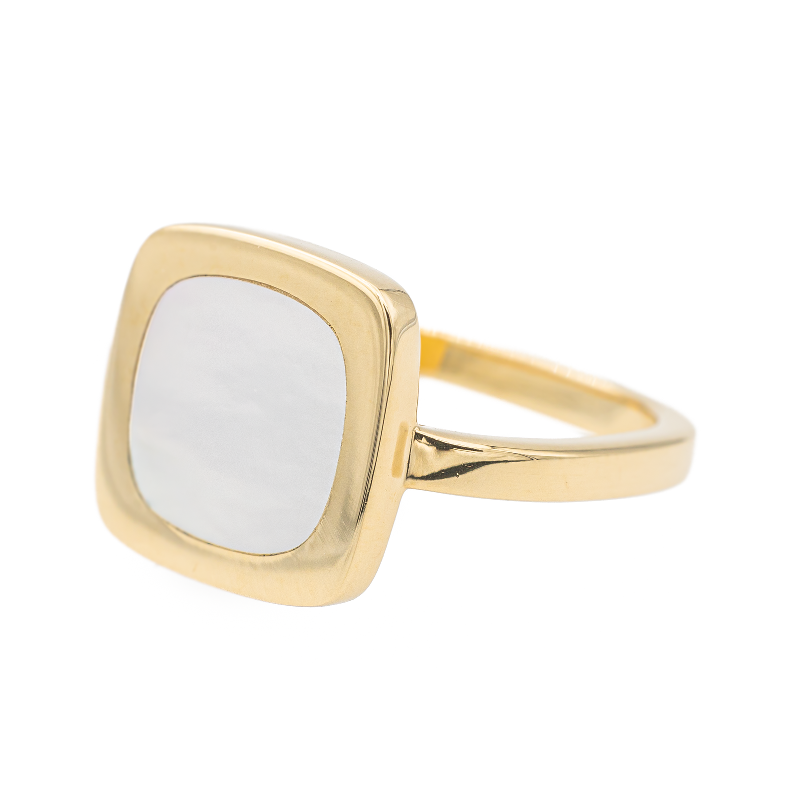 Dinh Van Impression Ring Yellow Gold Mother of Pearl