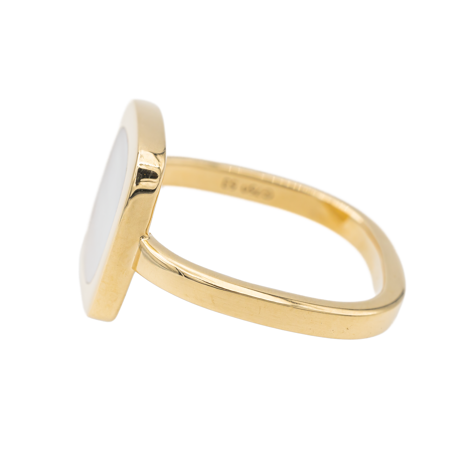 Dinh Van Impression Ring Yellow Gold Mother of Pearl