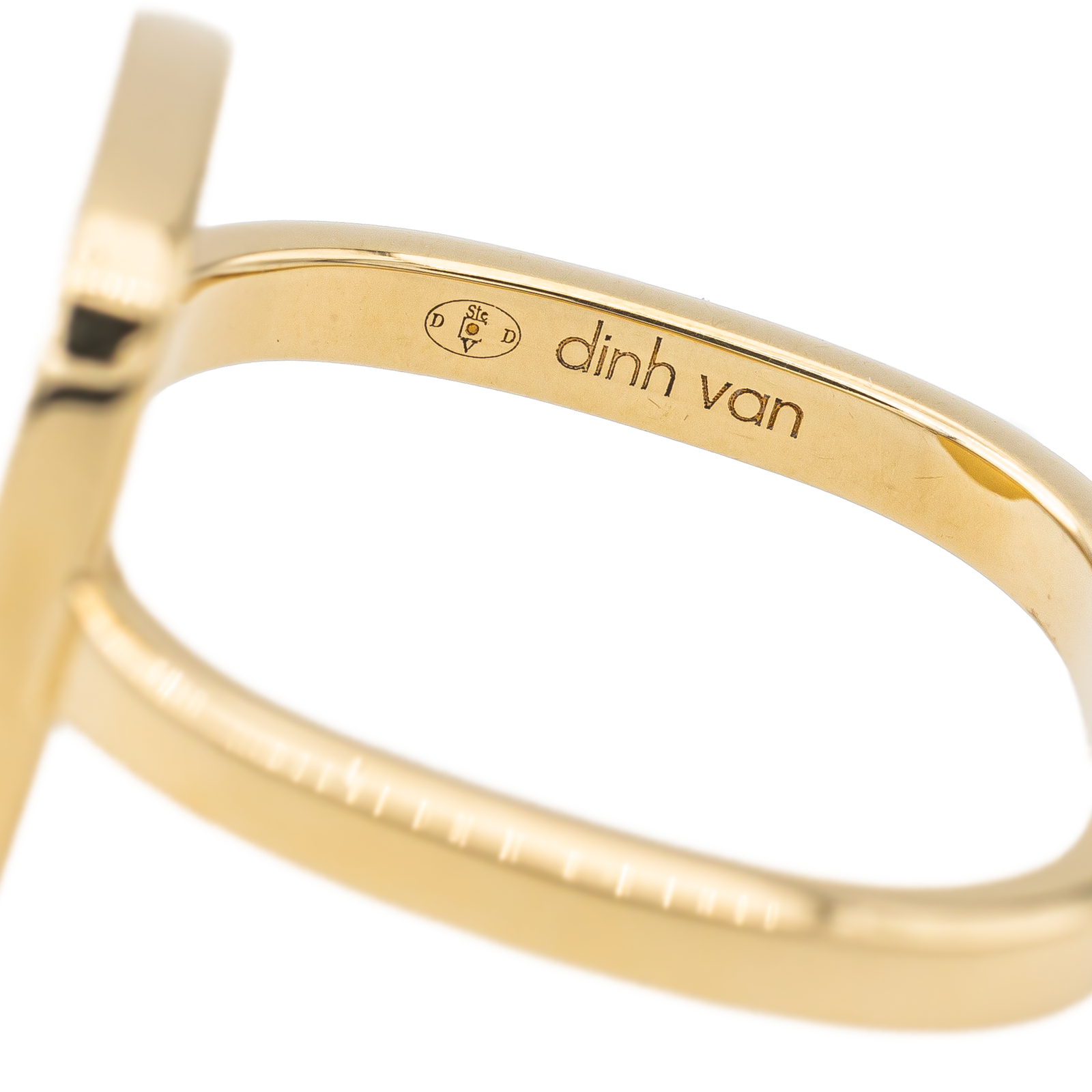 Dinh Van Impression Ring Yellow Gold Mother of Pearl