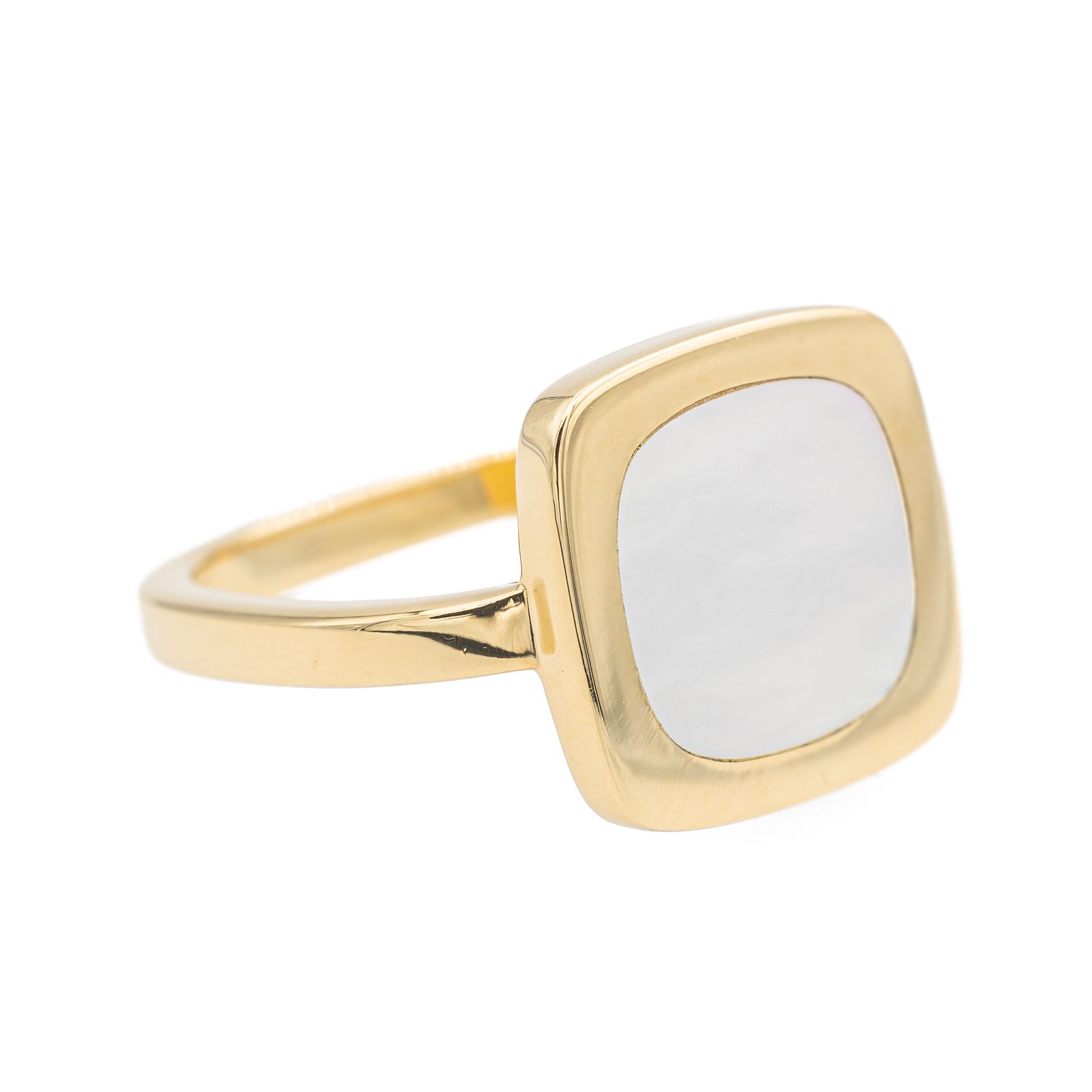 Dinh Van Impression Ring Yellow Gold Mother of Pearl