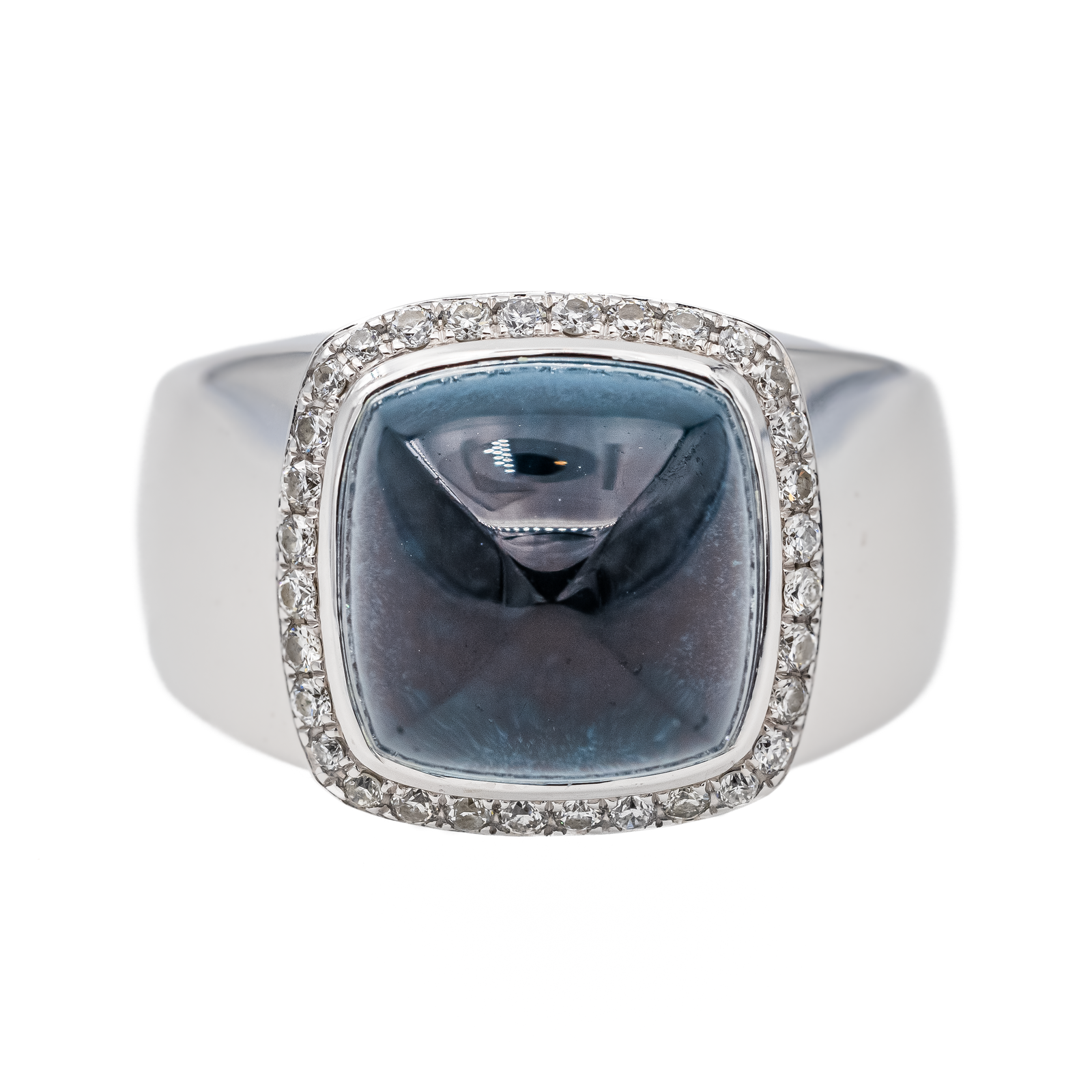 Fred Bague Pain de sucre Or blanc Topaze