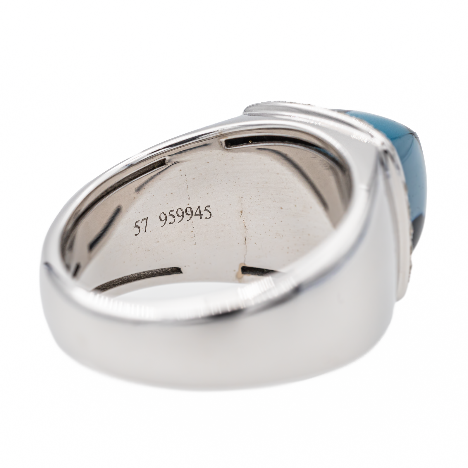 Fred Sugarloaf Ring White Gold Topaz