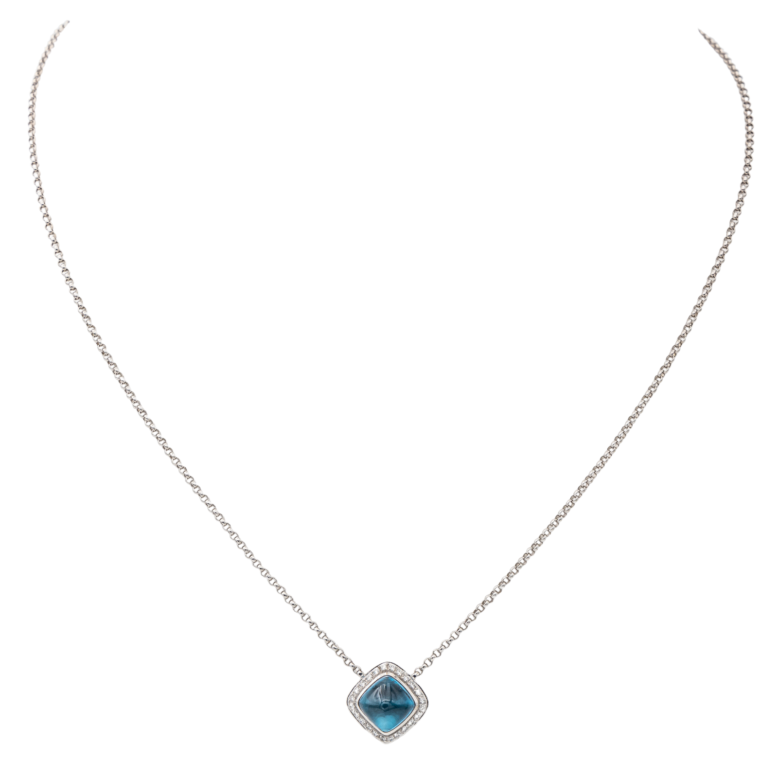 Fred Sugarloaf Necklace White Gold Topaz