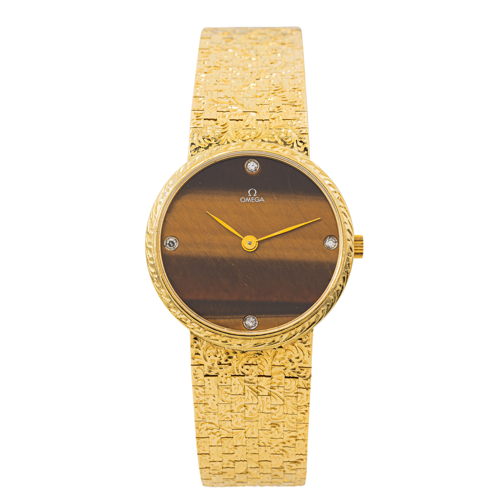Omega Montre  Or jaune Œil de Tigre