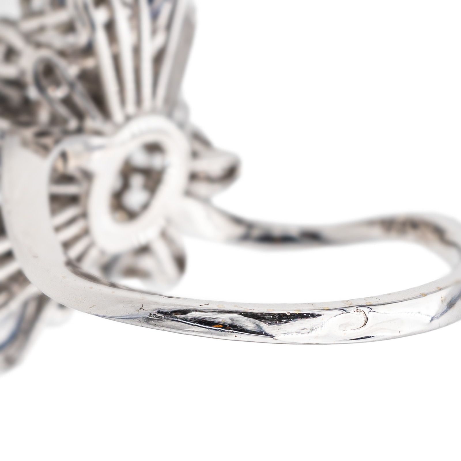 Bague Cocktail Or blanc Diamant, Saphir