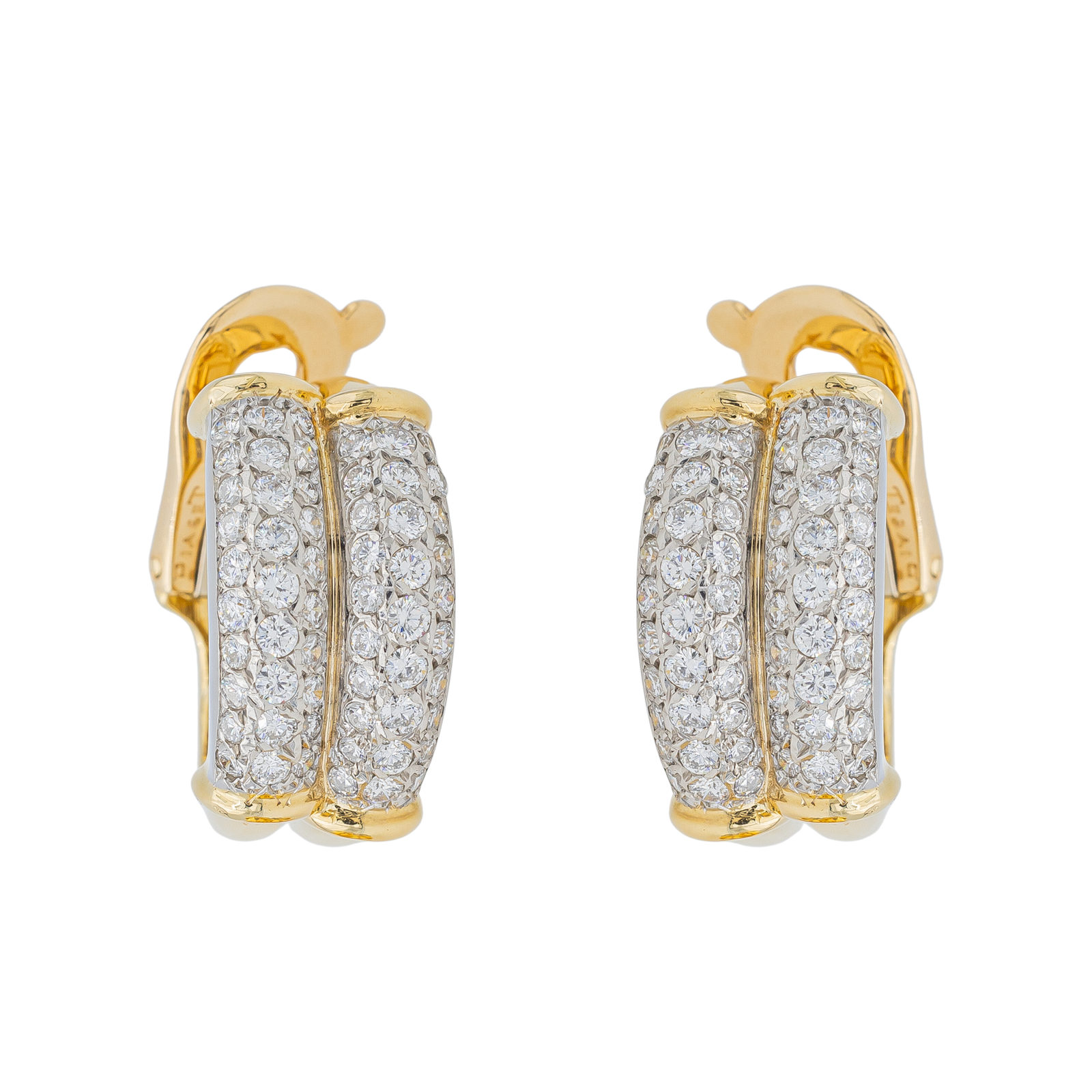 Piaget Boucles d'oreilles Créoles Or jaune, Or blanc Diamant