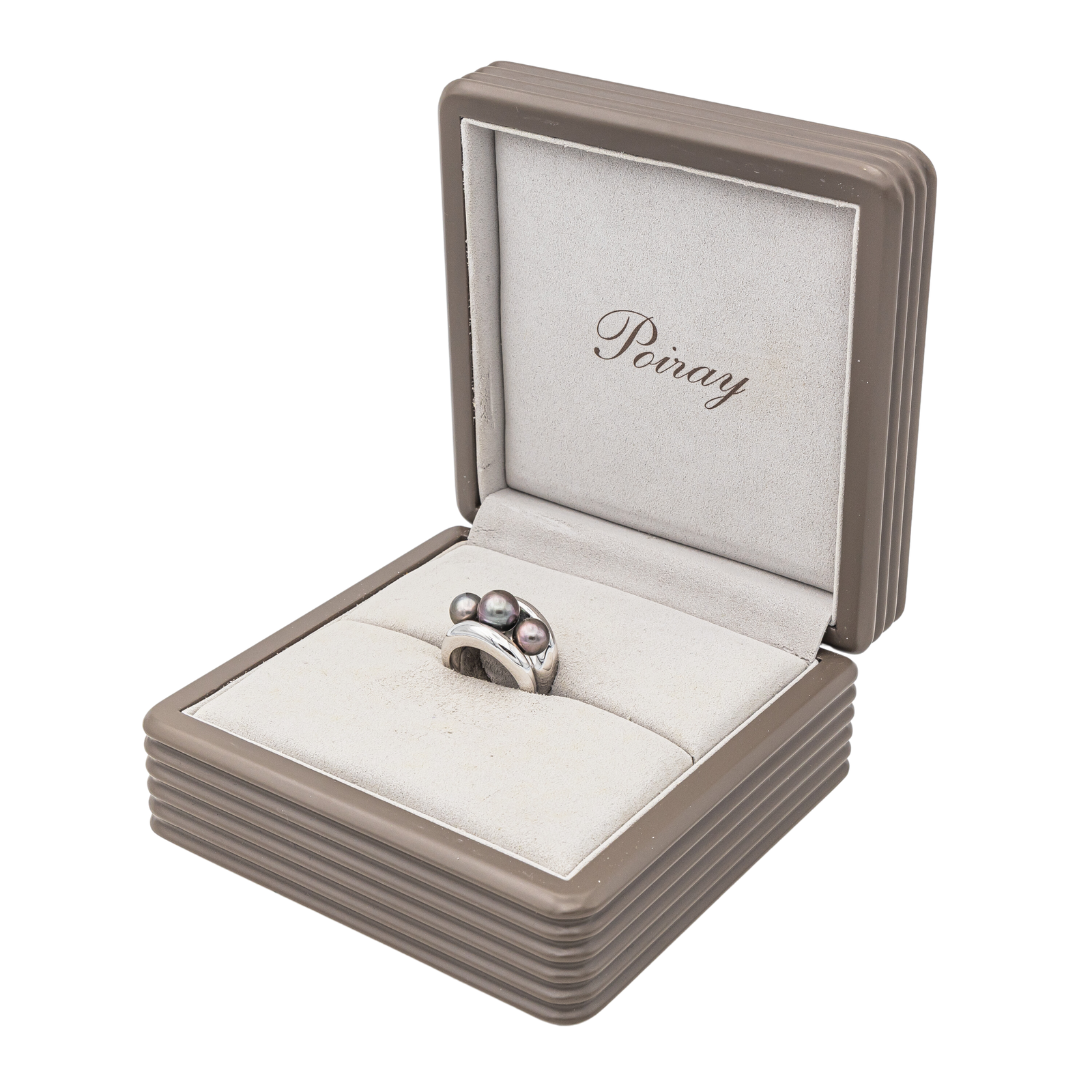 Poiray Fiji Cocktail Ring White Gold Pearl