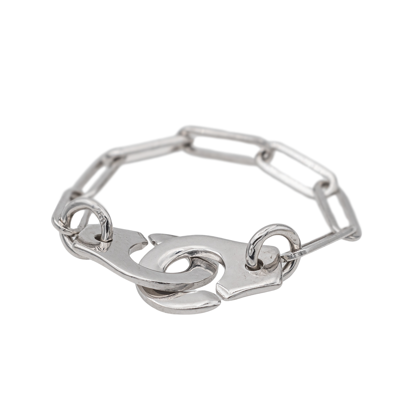 Dinh Van Handcuffs Ring White Gold