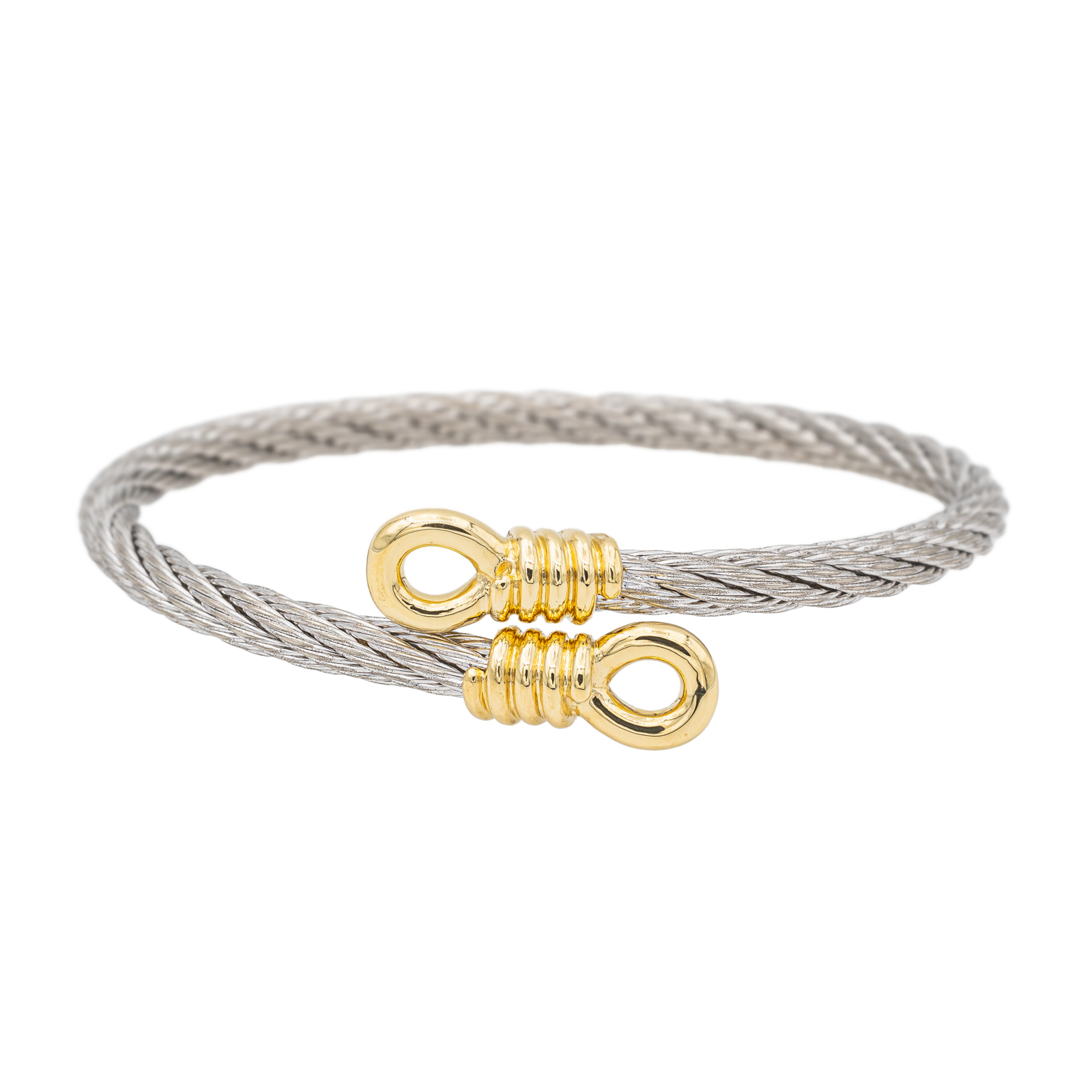 Fred Bracelet Jonc Force 10 Acier, Or jaune