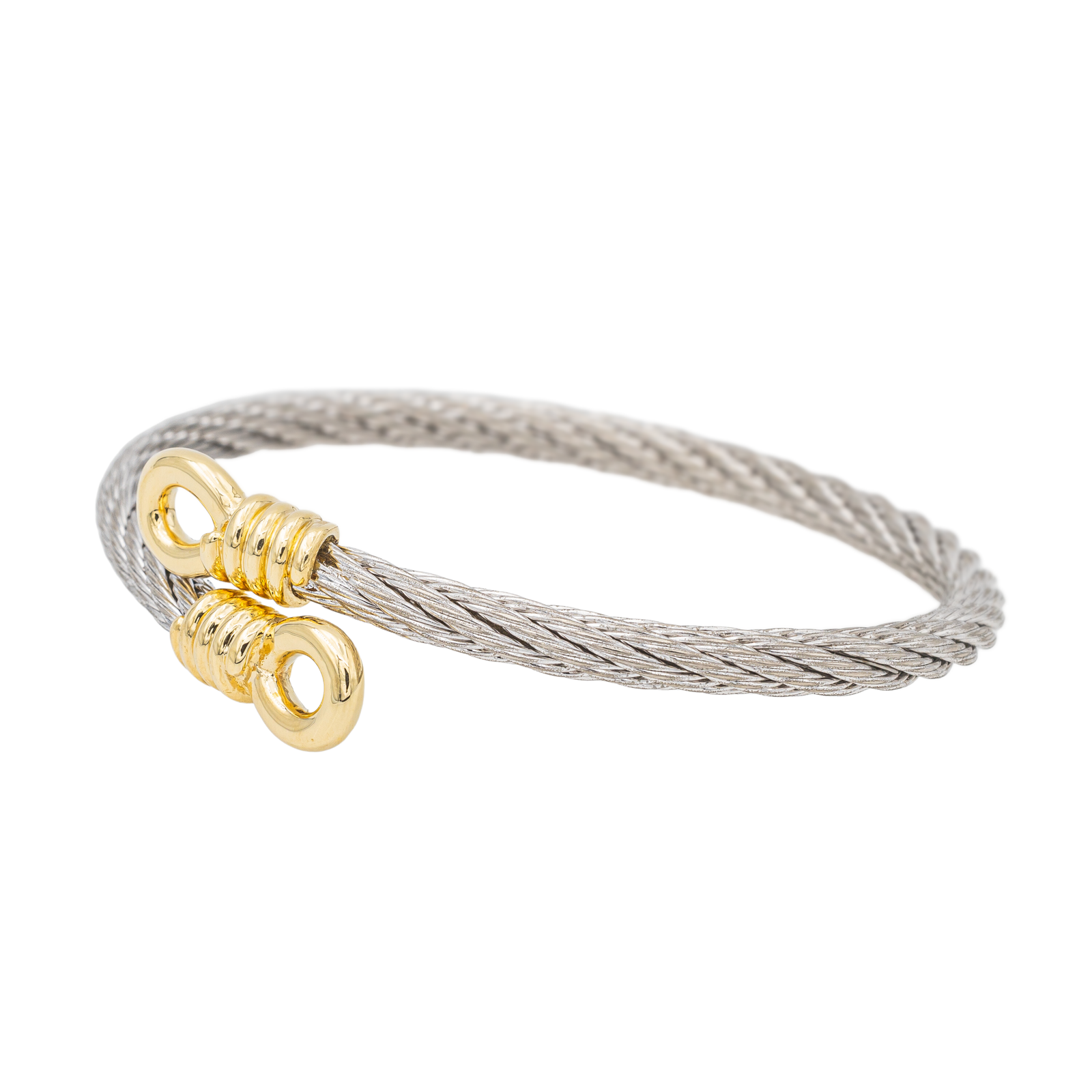 Fred Bracelet Jonc Force 10 Acier, Or jaune