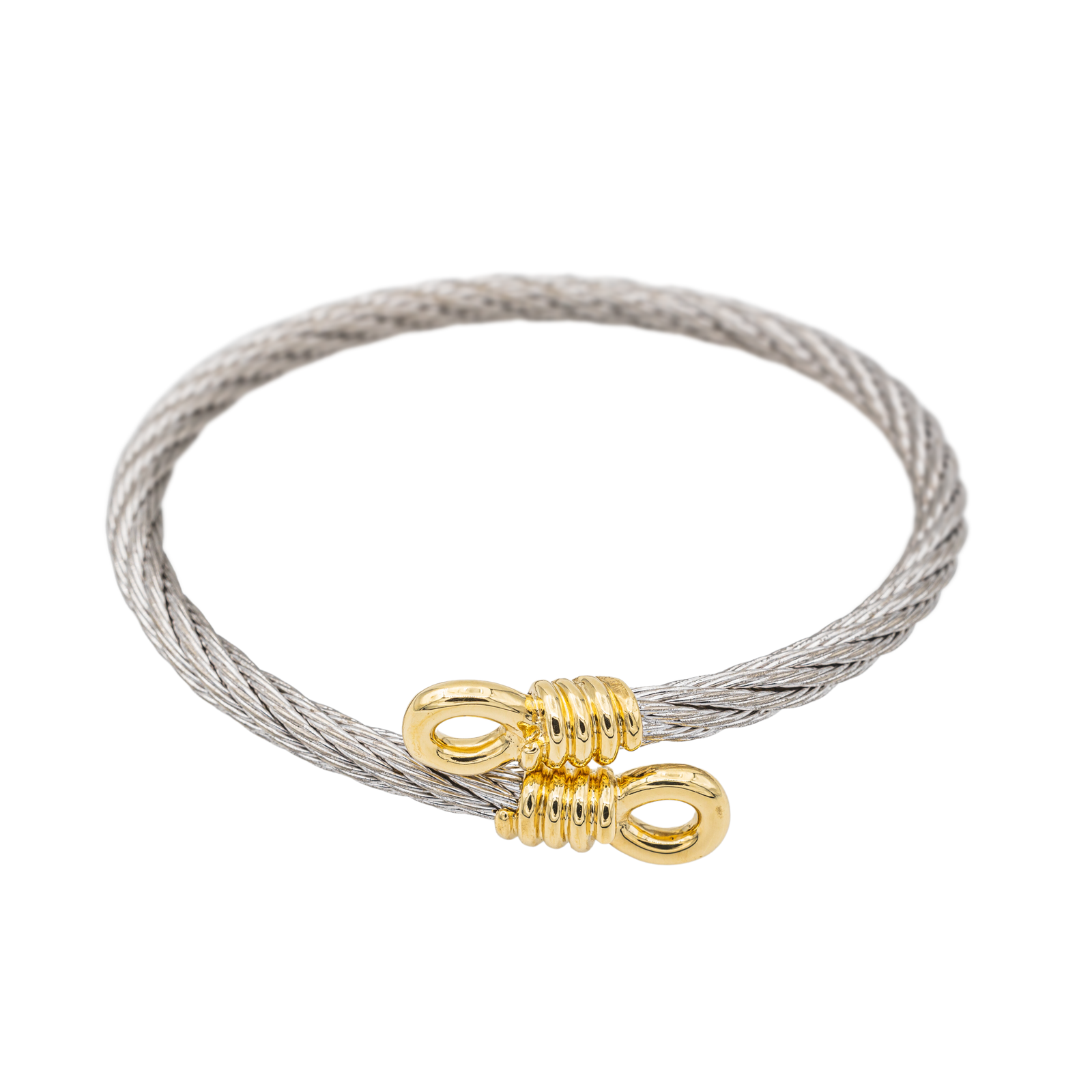 Fred Bracelet Jonc Force 10 Acier, Or jaune