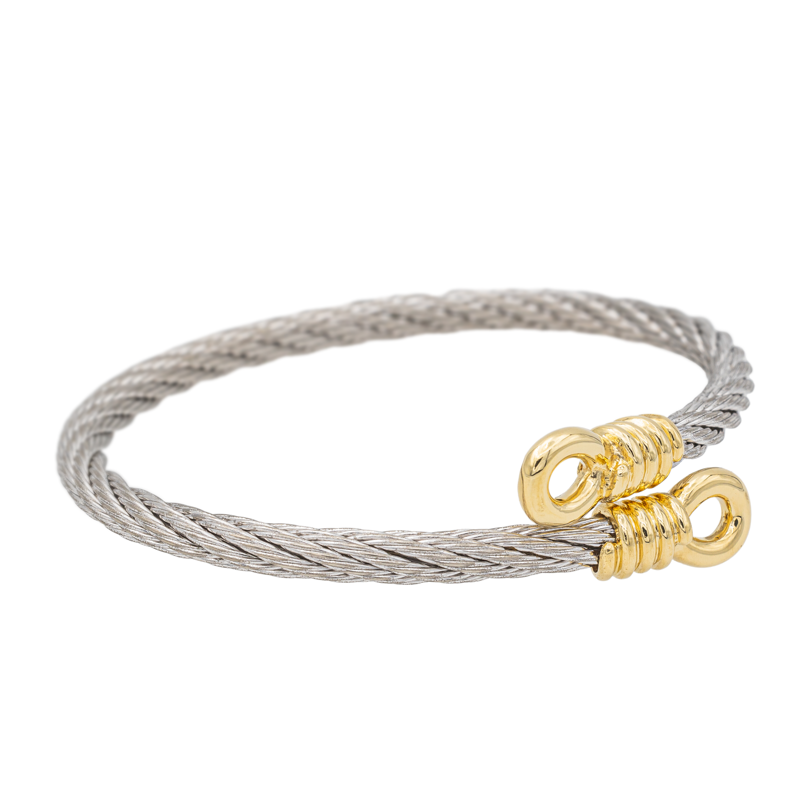 Fred Bracelet Jonc Force 10 Acier, Or jaune