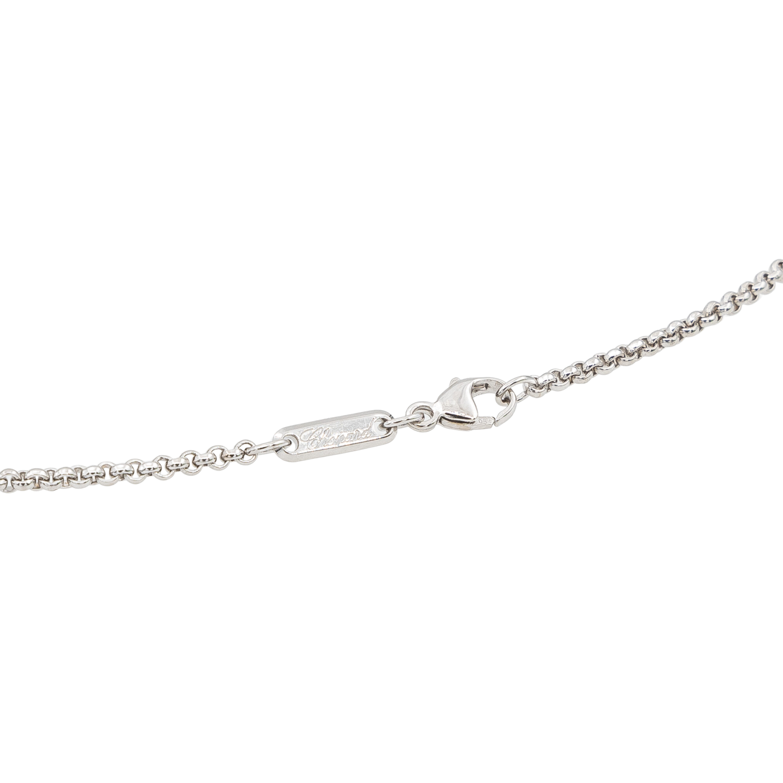 Chopard Collier Pendentif Happy Diamonds Or blanc Diamant