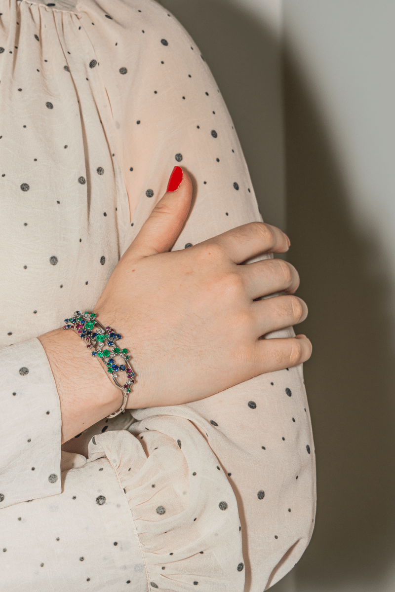 Jean Vendôme Bracelet Or blanc, Platine Saphir - Maison Eloe