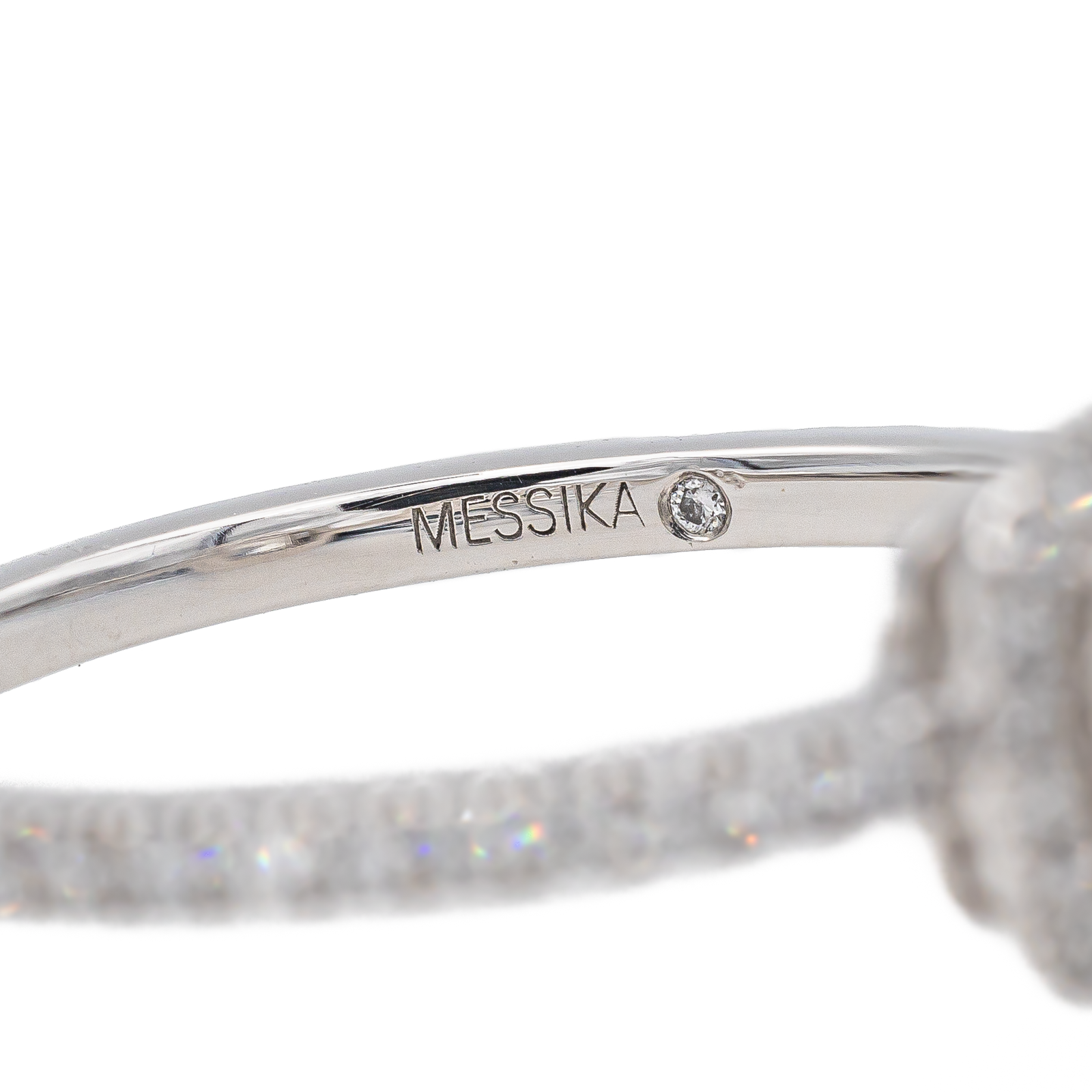 Messika M-love cushion Solitaire Ring White Gold Diamond