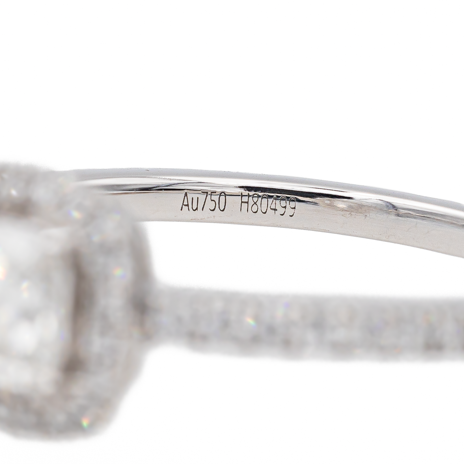 Messika M-love cushion Solitaire Ring White Gold Diamond