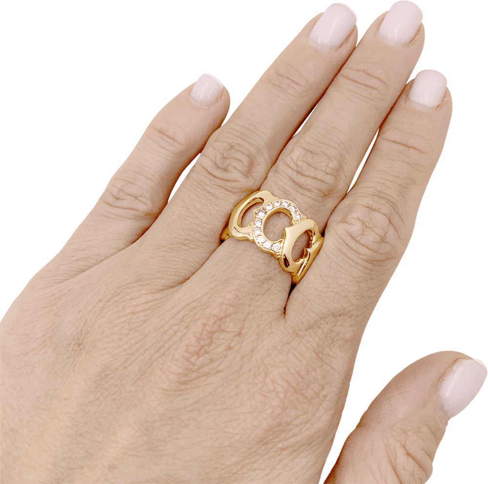 Bague Cartier, "C de Cartier", or jaune, diamants.