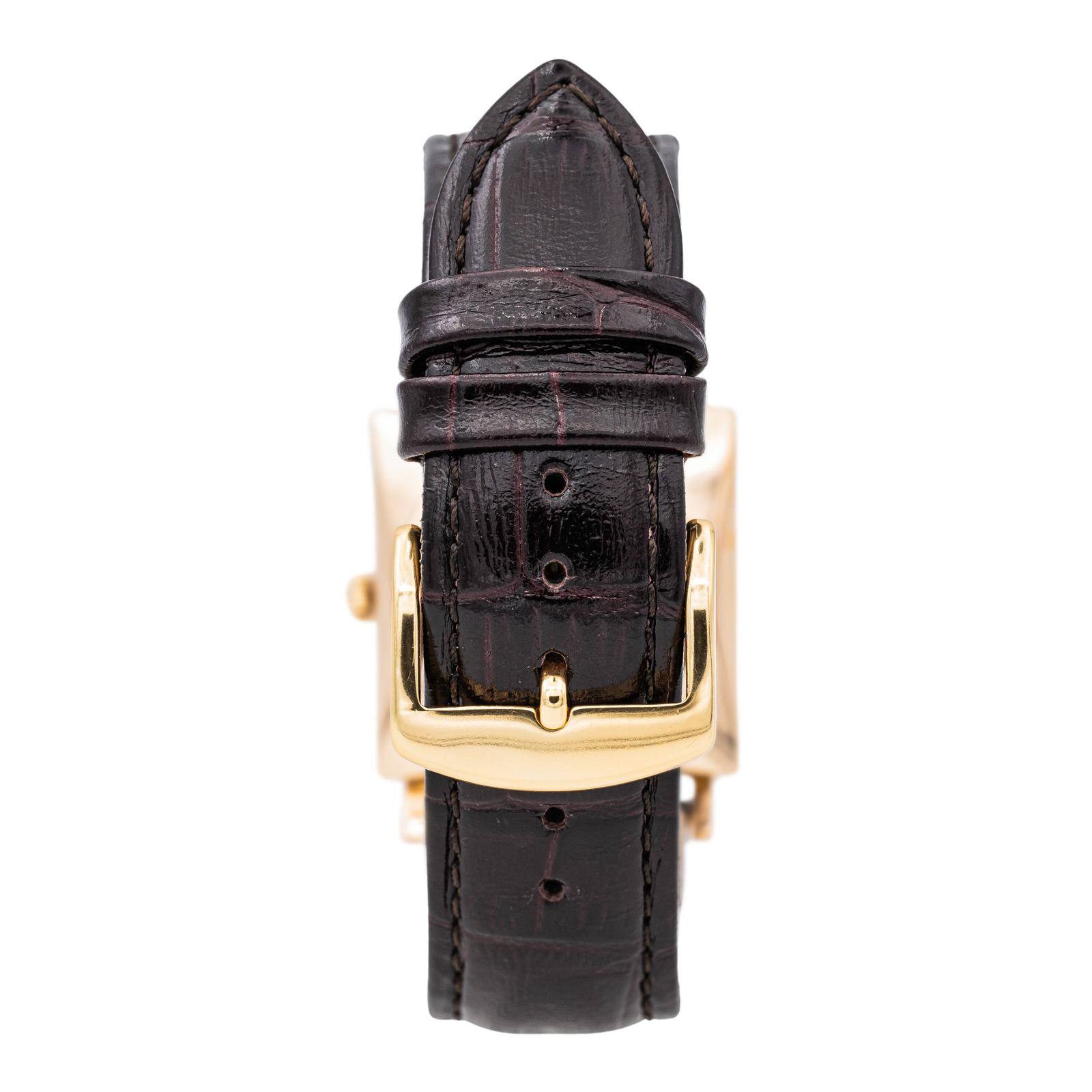 Zenith Square Vintage Watch Rose Gold on Leather
