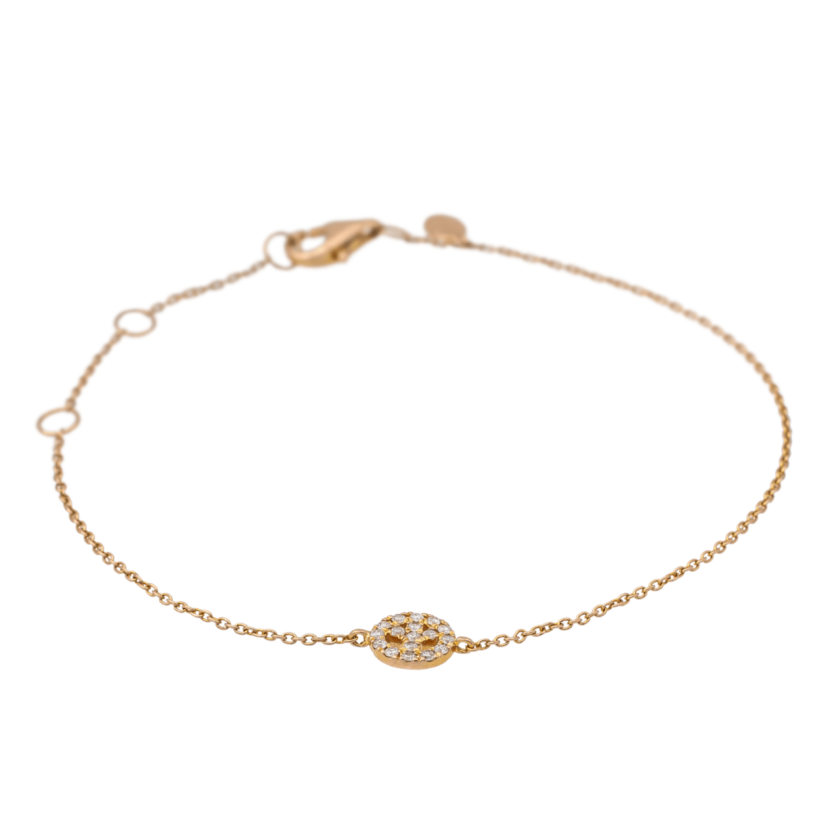 Djula Bracelet Peace & Love Or rose Diamant - Maison Eloe