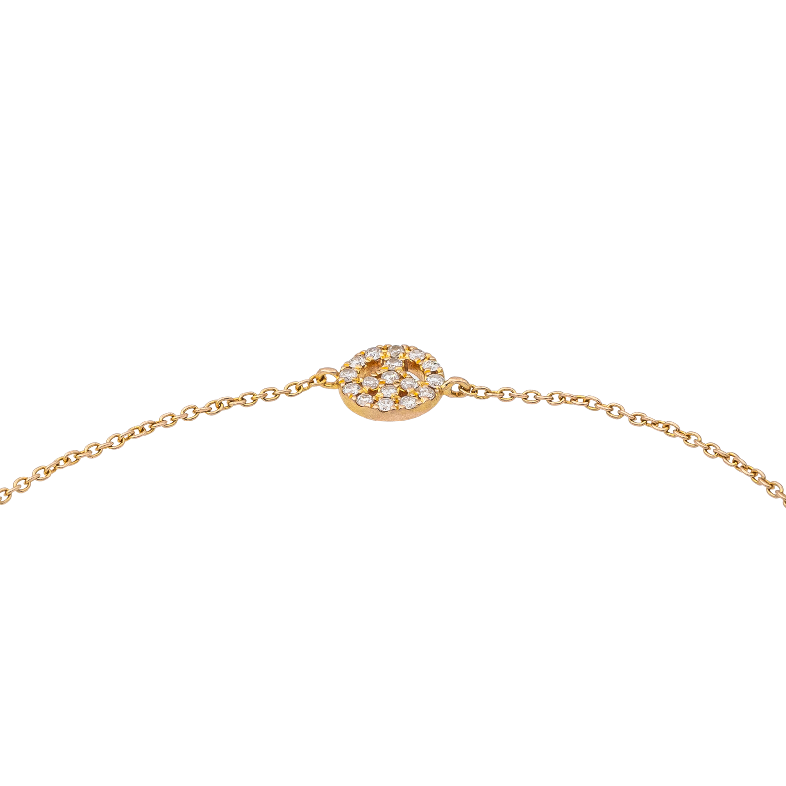 Djula Bracelet Peace & Love  Or rose Diamant