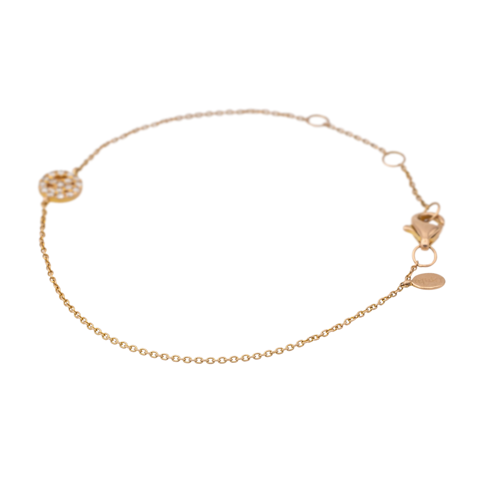 Djula Bracelet Peace & Love  Or rose Diamant