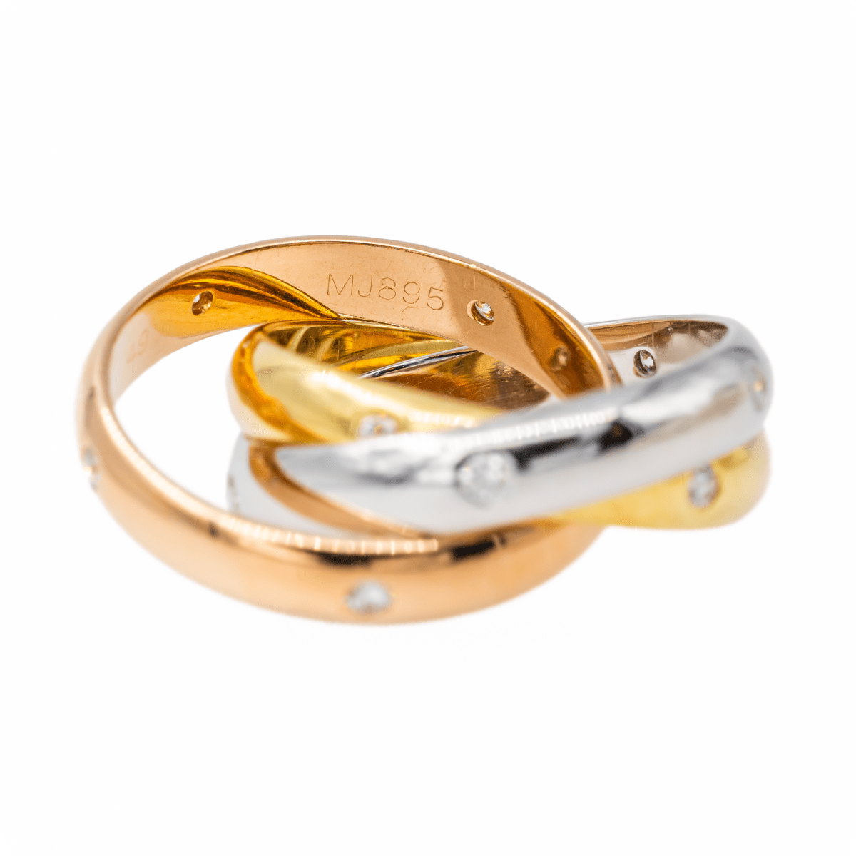 Cartier Bague Trinity Star Or rose, Or jaune, Or blanc Diamant - Maison Eloe