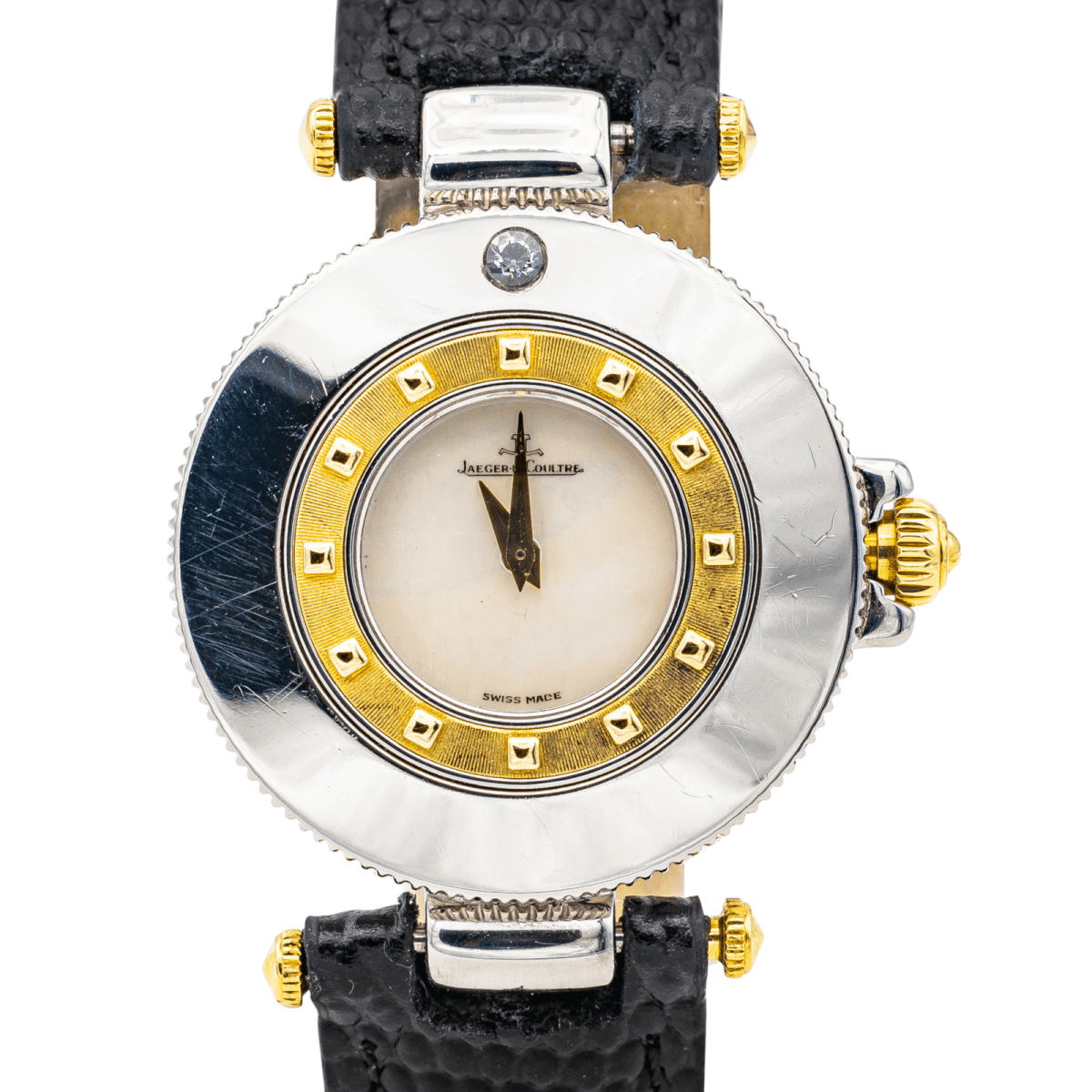 Jaeger Le Coultre Montre Carnet de Rendez - vous Vintage Or Acier Diamant - Maison Eloe
