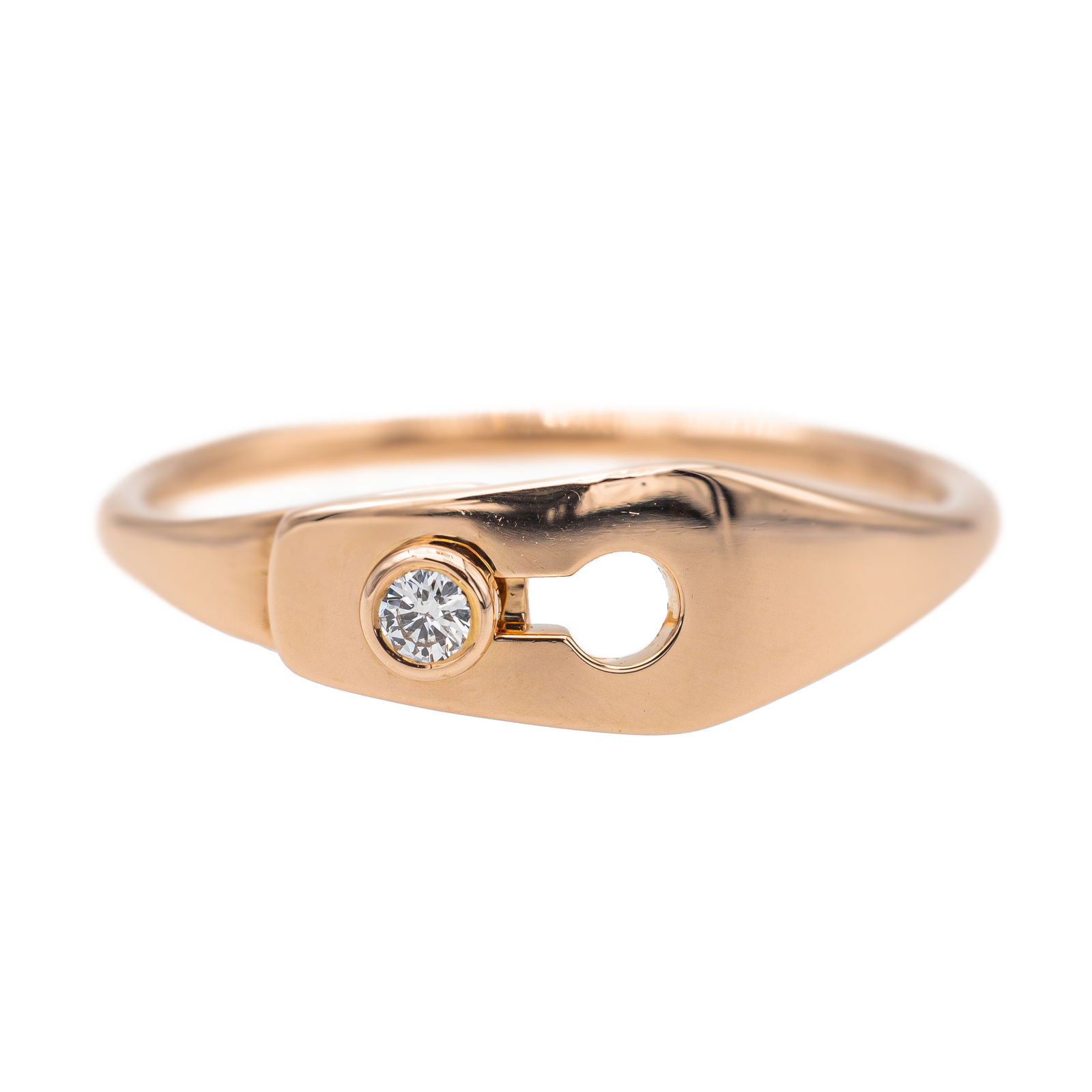 Dinh Van Bague Serrure Or rose Diamant