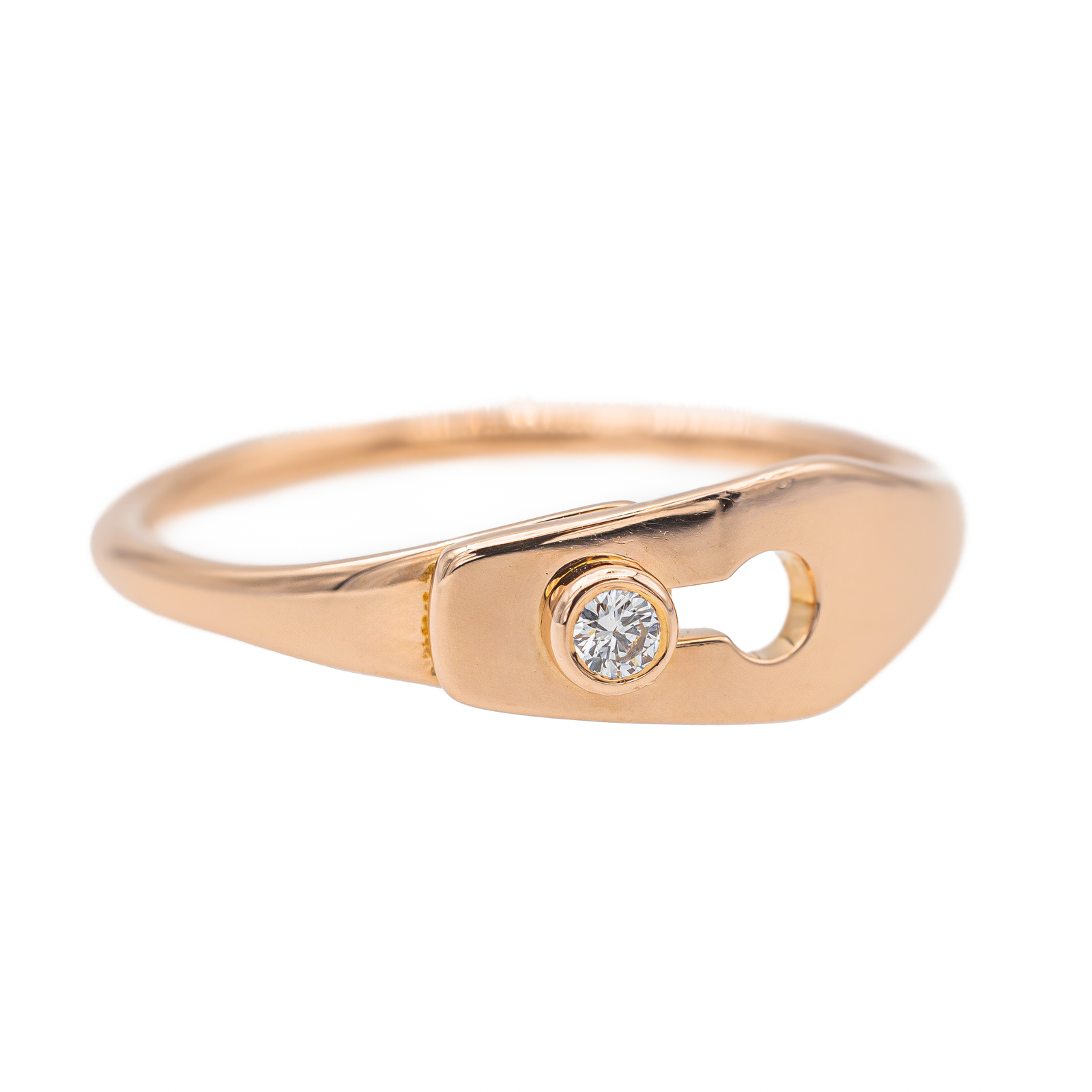 Dinh Van Lock Ring Rose Gold Diamond