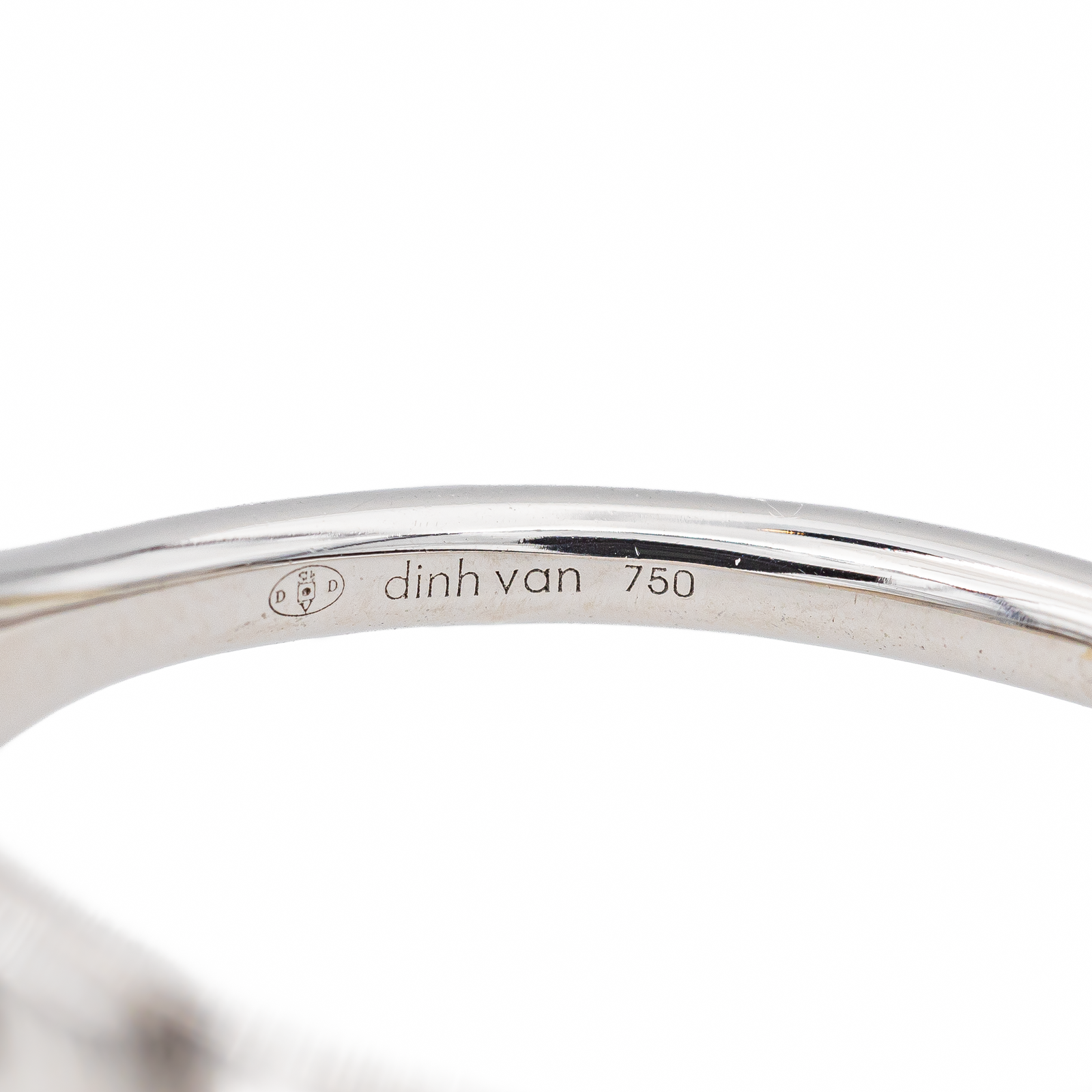 Dinh Van White Gold Diamond Lock Ring