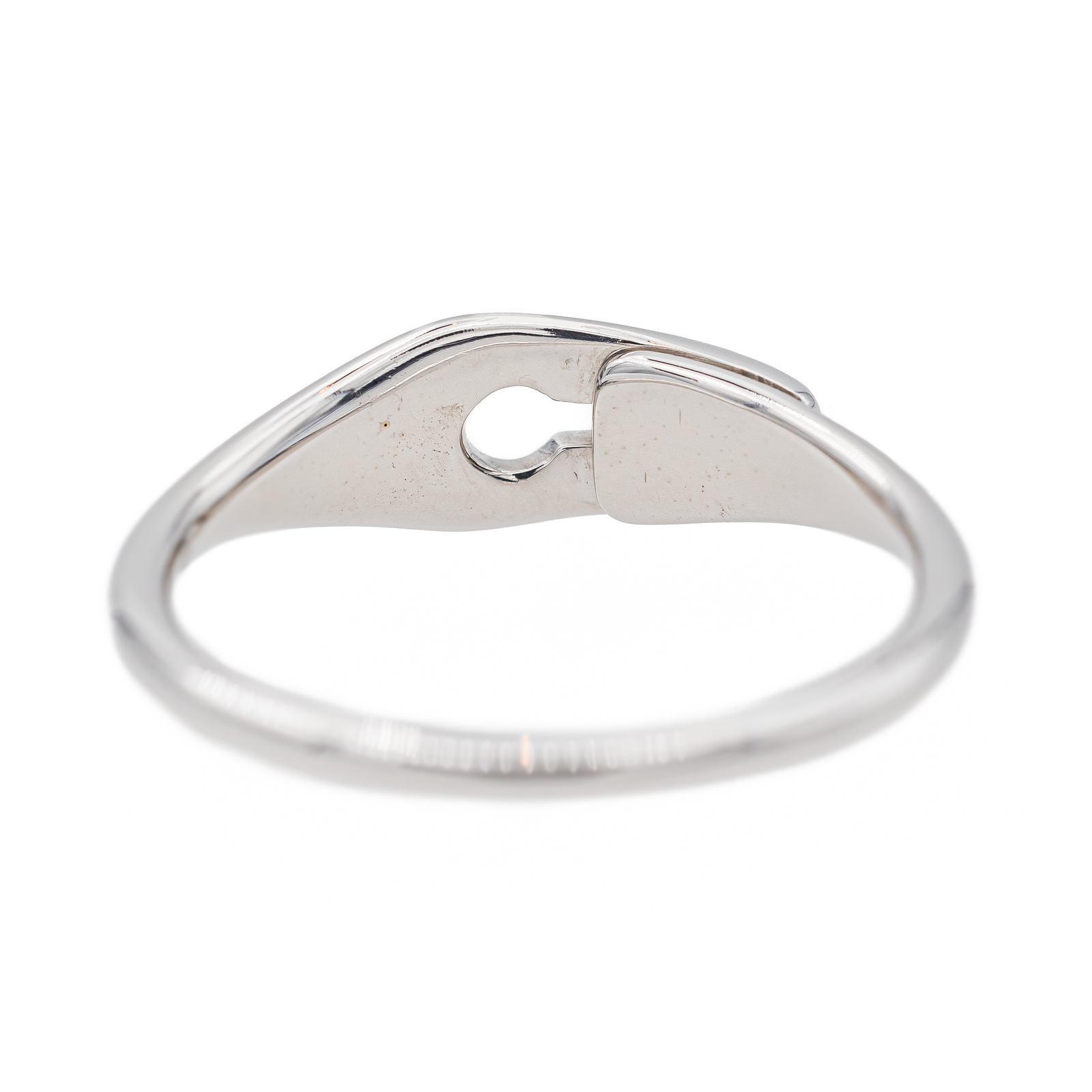 Dinh Van White Gold Diamond Lock Ring
