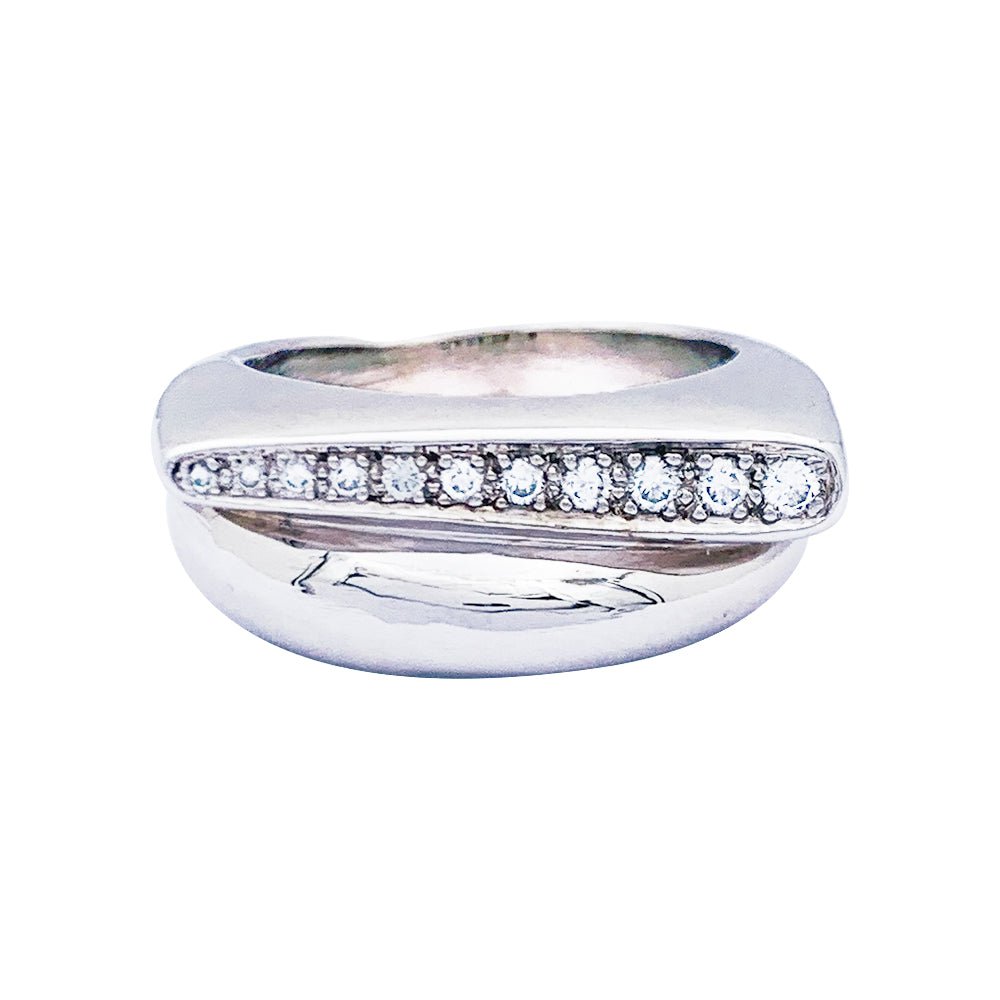 Bague Fred, "Success", en or blanc et diamants. - Maison Eloe