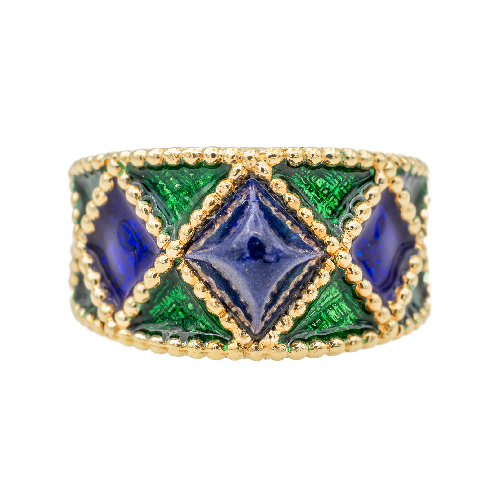 Fred Bague  Or jaune Lapis Lazuli