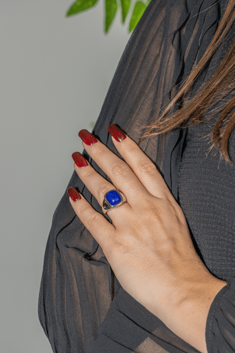 Hermès Bague Or blanc Lapis Lazuli - Maison Eloe
