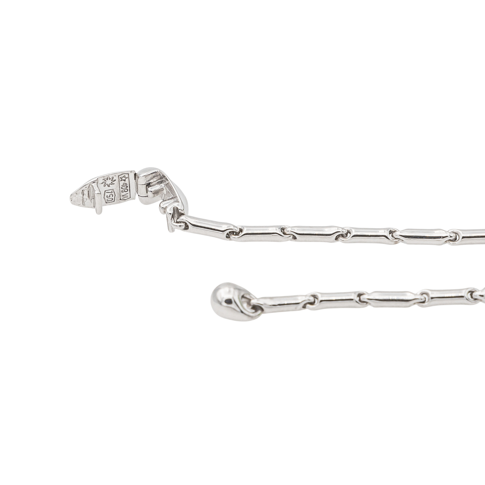 Chimento Bamboo Necklace White Gold