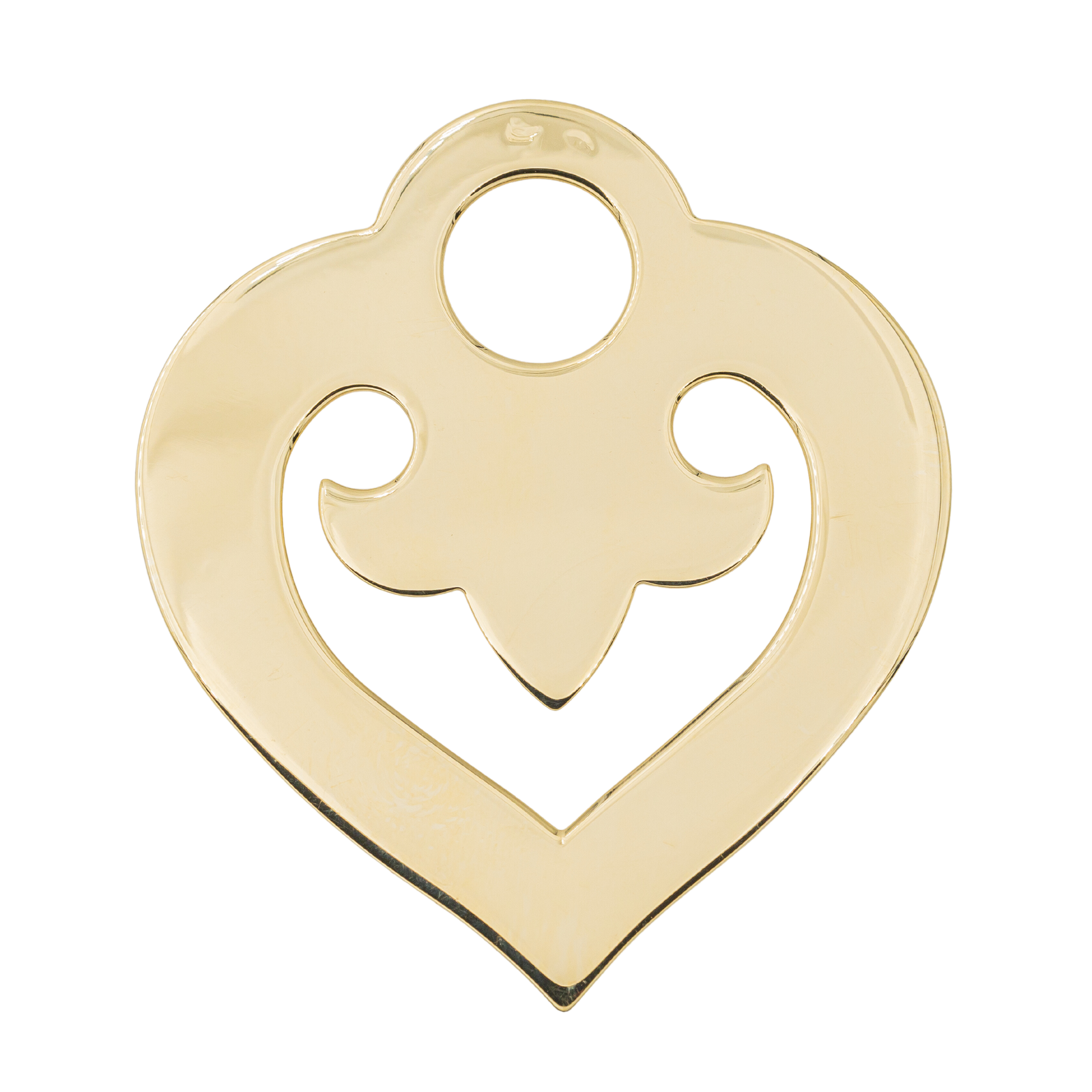 O.J. Perrin Pendentif Coeur Cœur légende Or jaune
