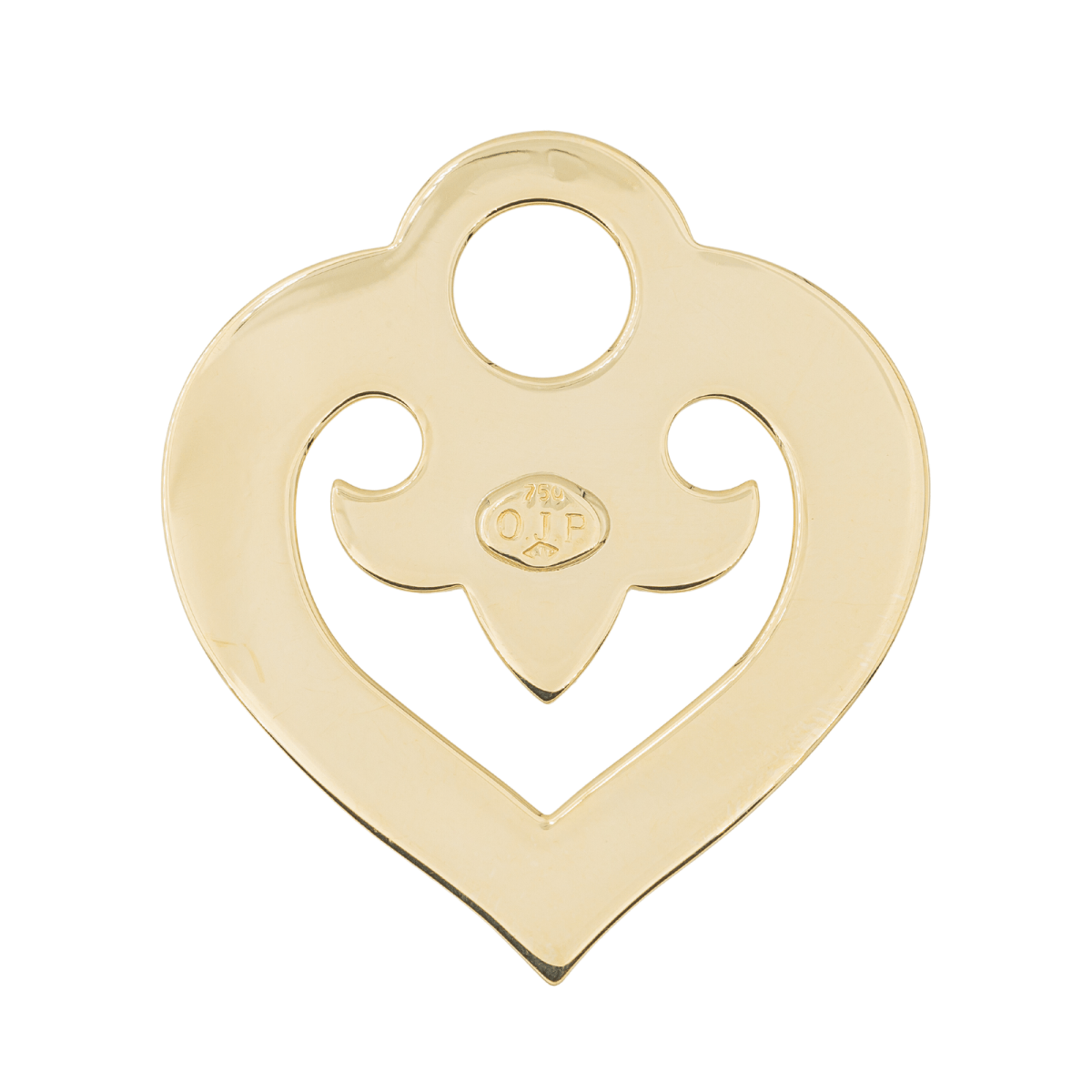 O.J. Perrin Pendentif Coeur Cœur légende Or jaune - Maison Eloe