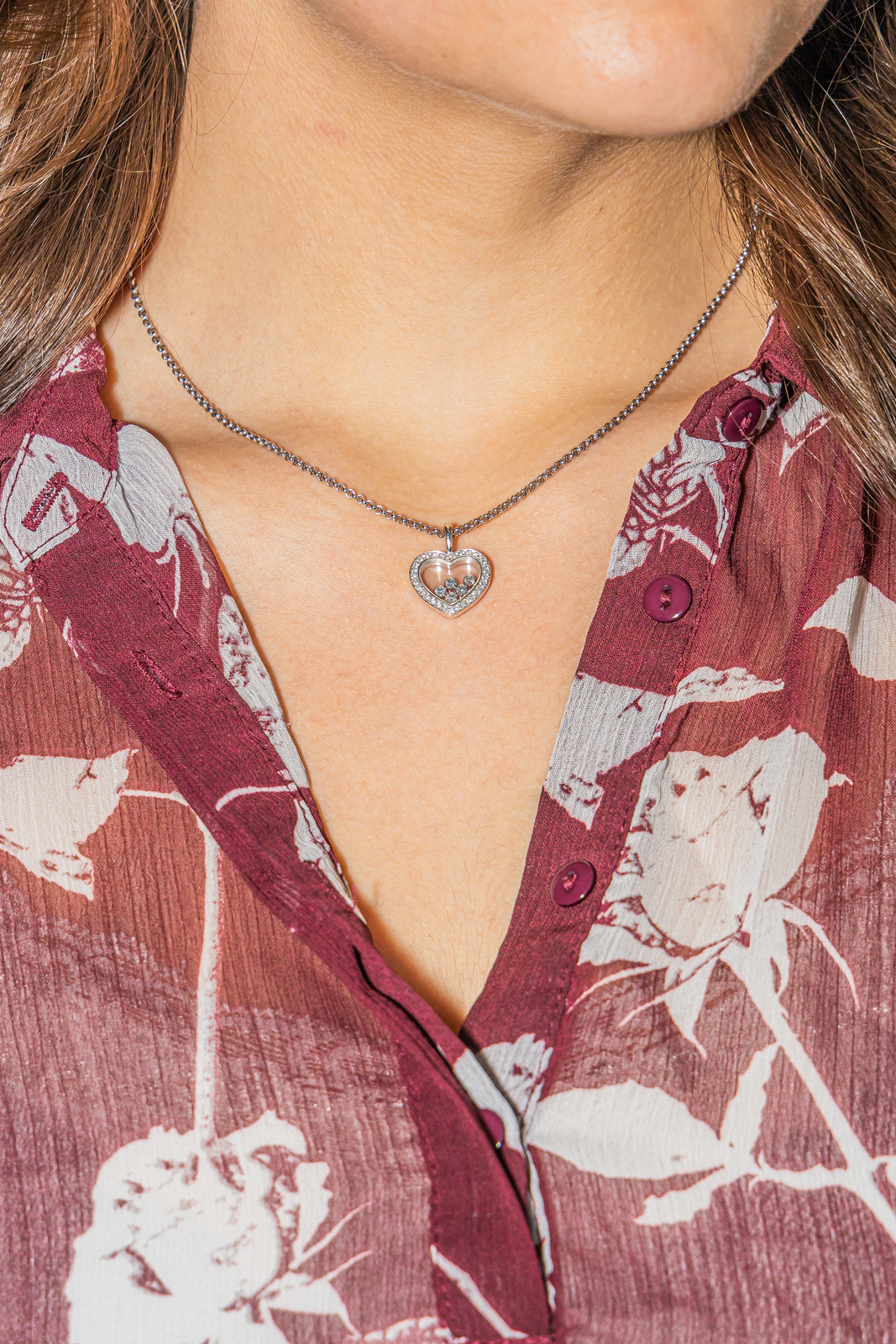 Chopard Collier Happy Diamonds Or blanc Diamant