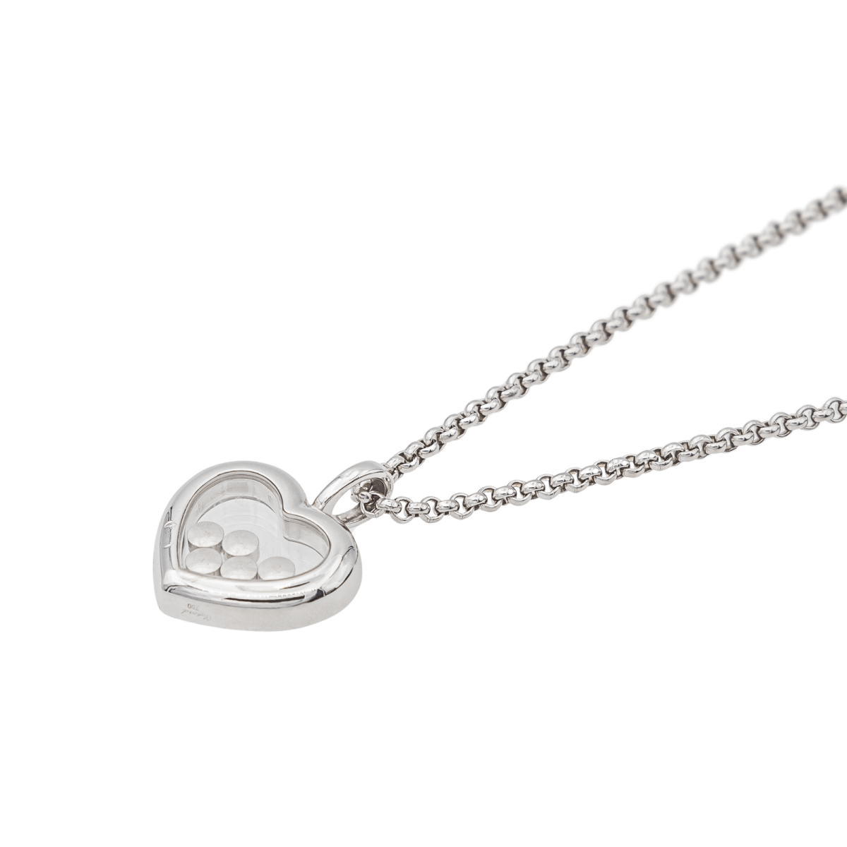 Chopard Collier Happy Diamonds Or blanc Diamant - Maison Eloe