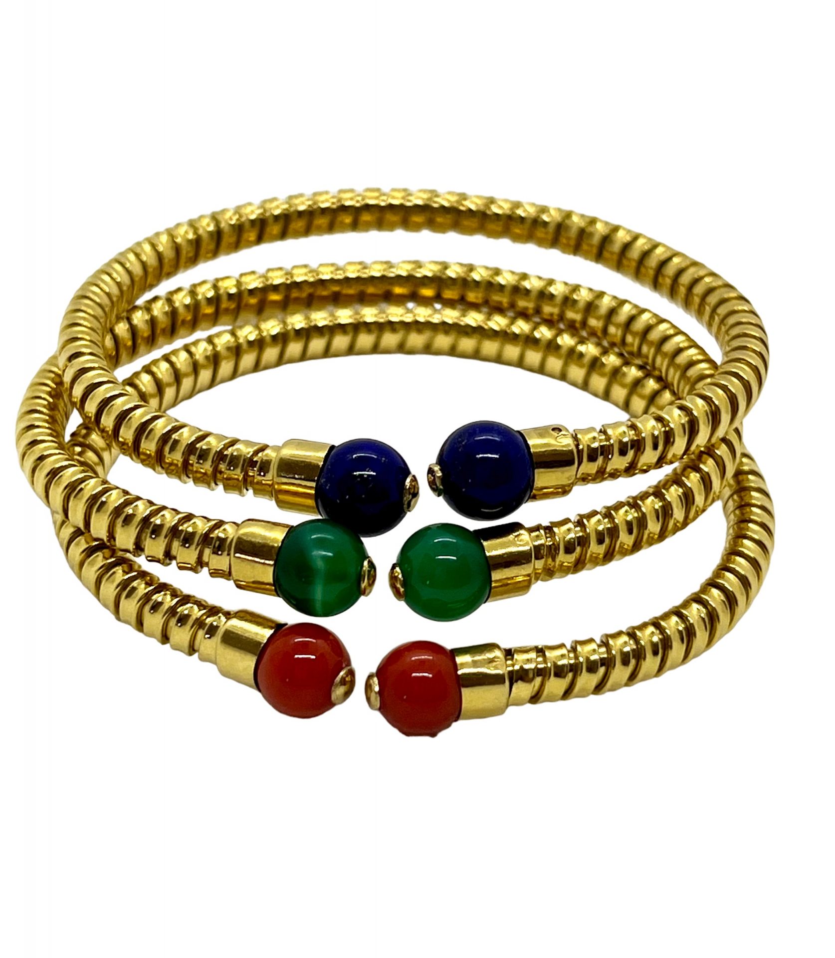 Carlo Weingrill, un trio de bracelets  vintage en or 18k