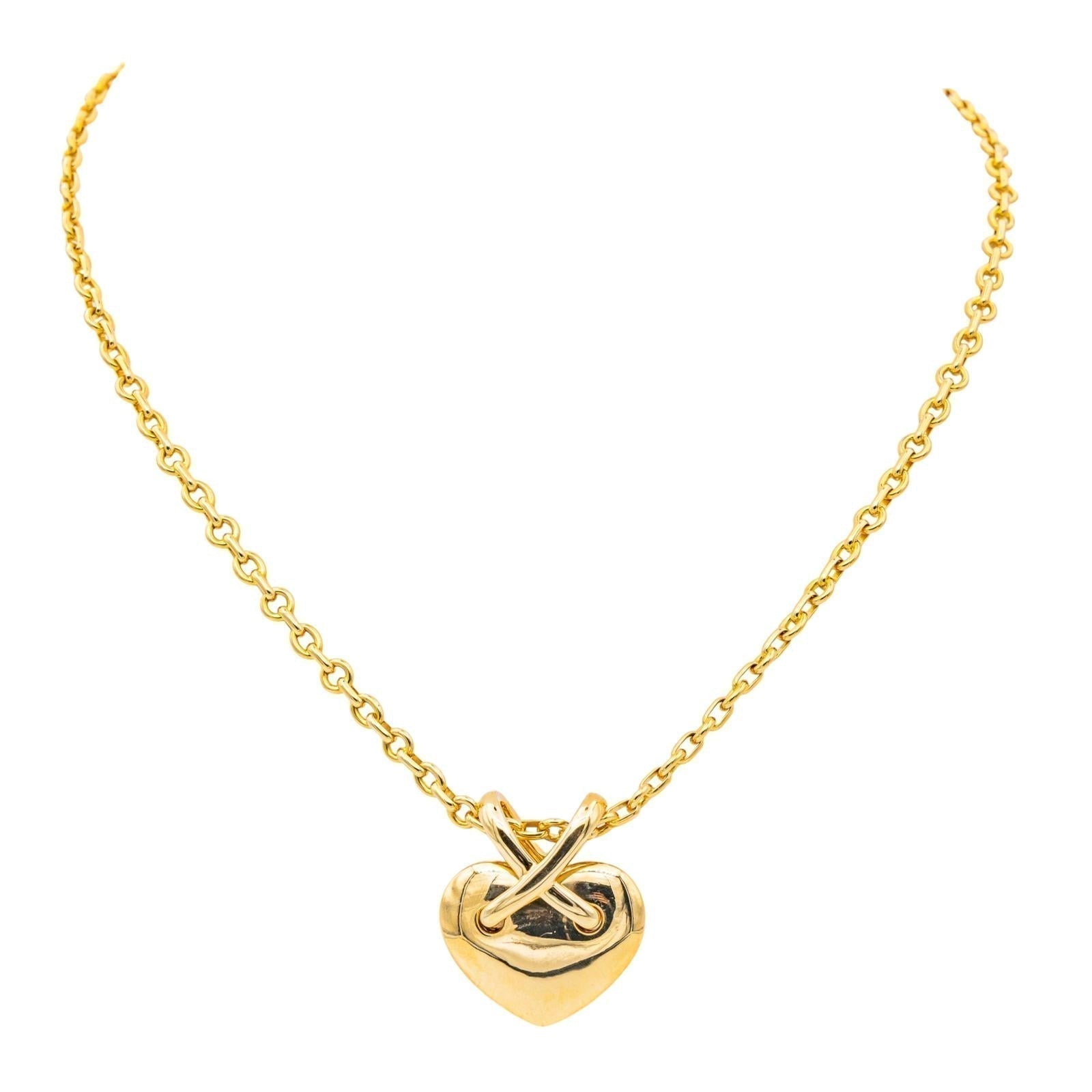 Chaumet Collier Pendentif Cœur lien Or jaune