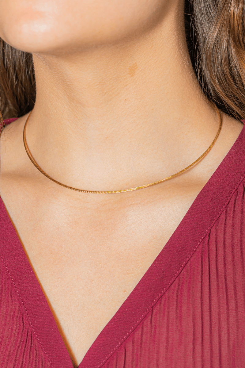 Fred Collier Câble Or jaune - Maison Eloe