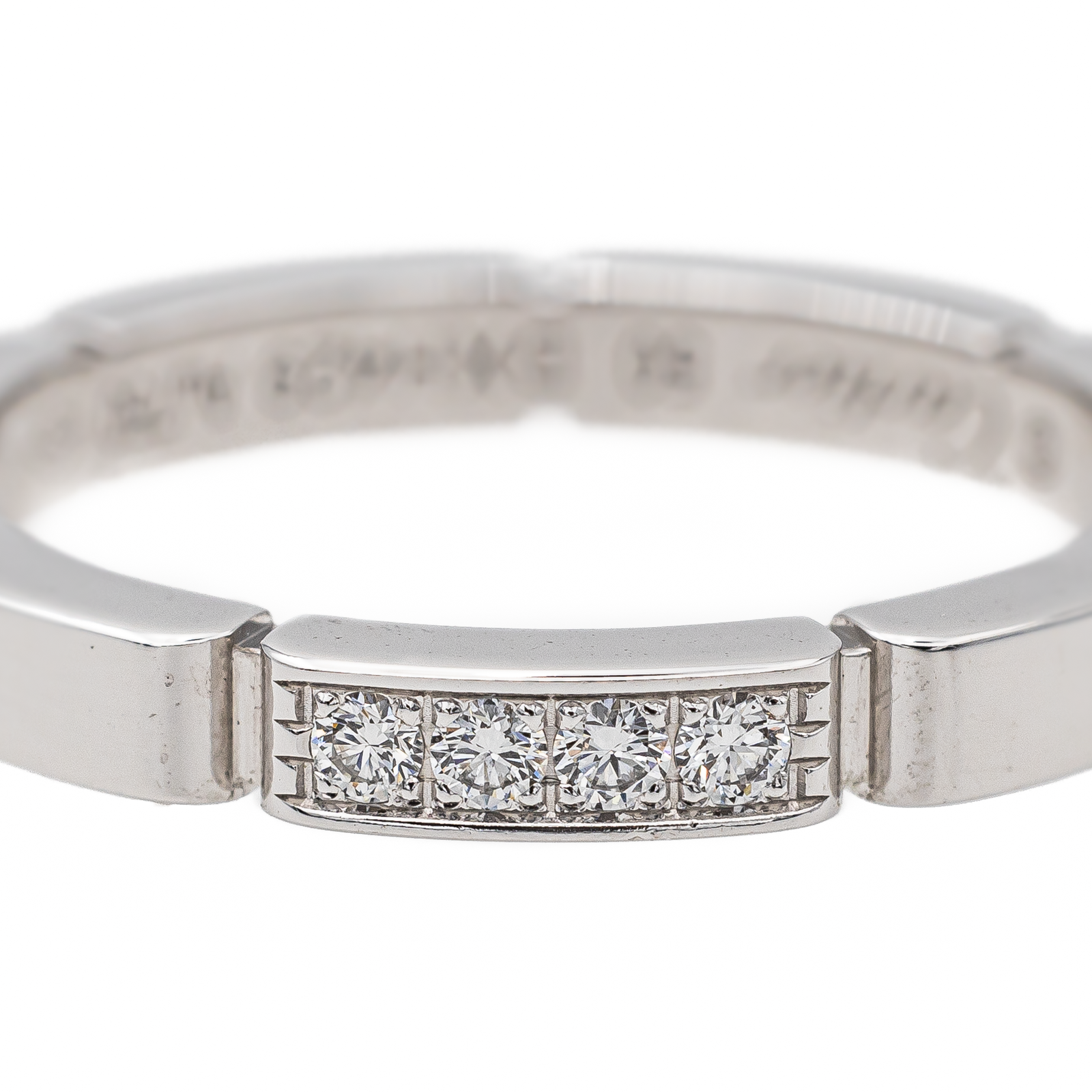 Cartier Panther Link Wedding Ring White Gold Diamond