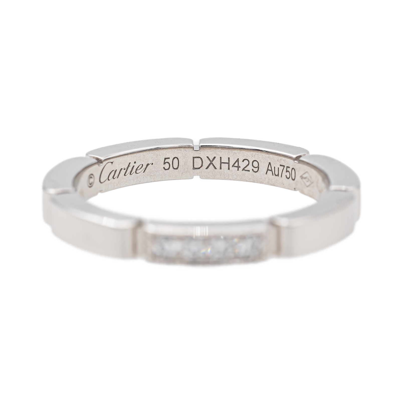 Cartier Panther Link Wedding Ring White Gold Diamond