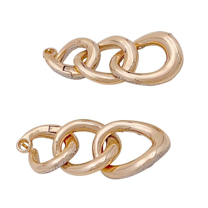 Boucles d'oreilles Pomellato, "Tango", en or rose et diamants. - Maison Eloe